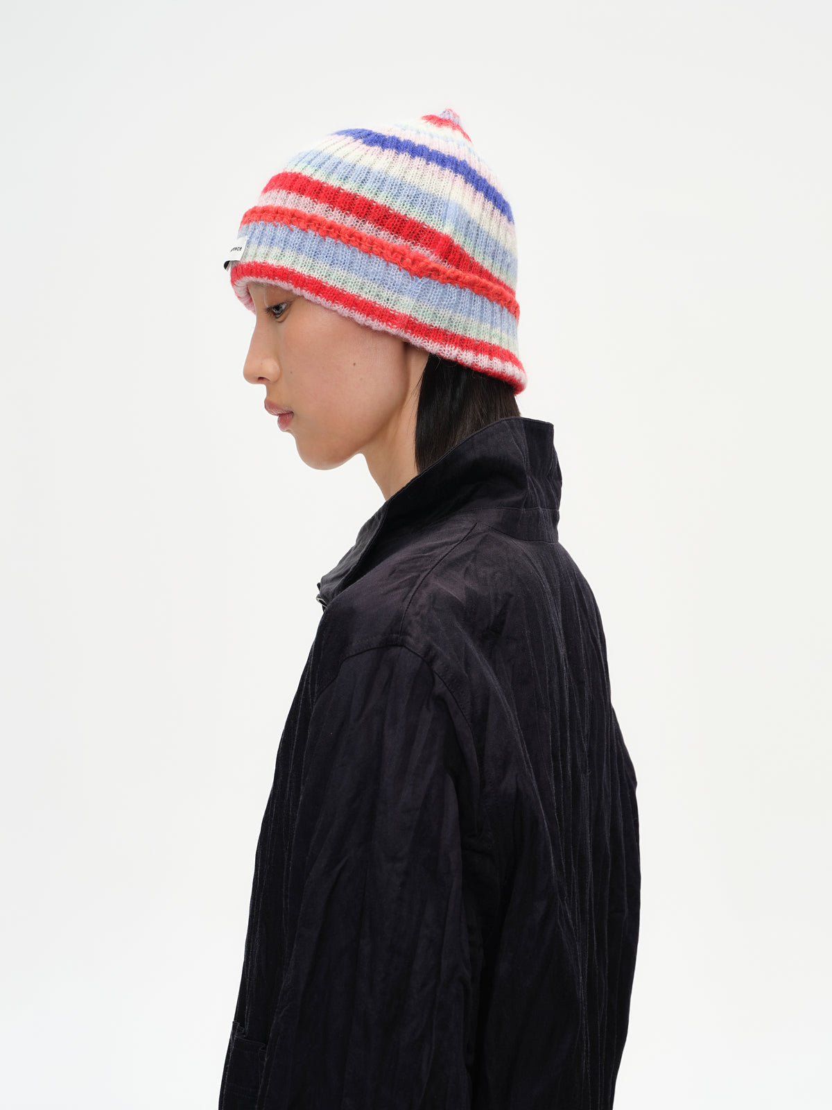 Color-Block Striped Knit Beanie