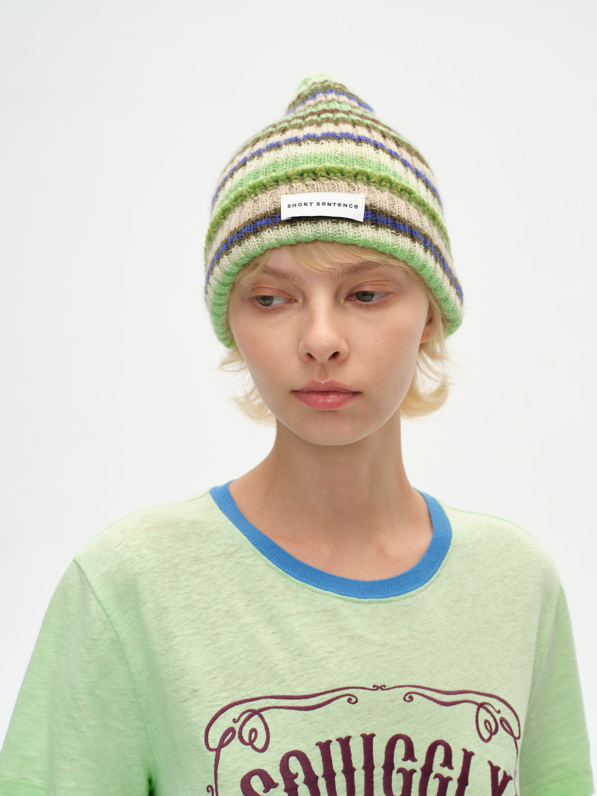 Color-Block Striped Knit Beanie