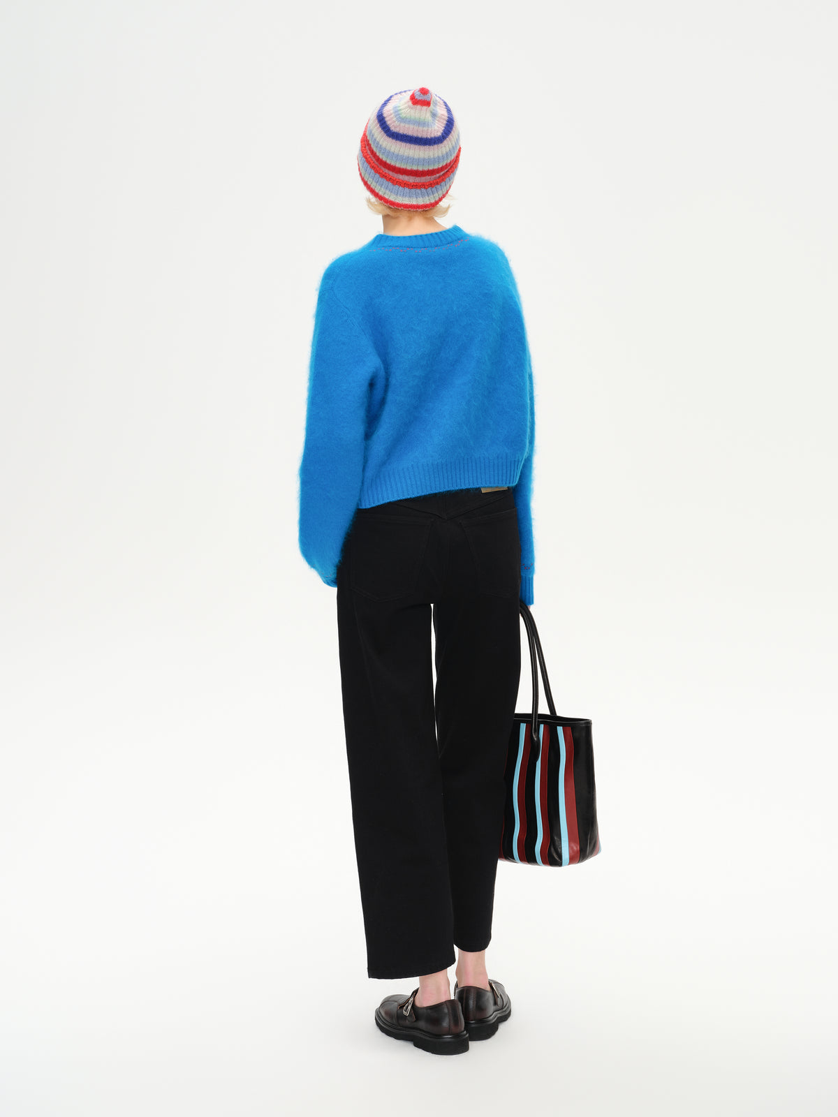 Fleece-Lined Fitted Cropped Jeans