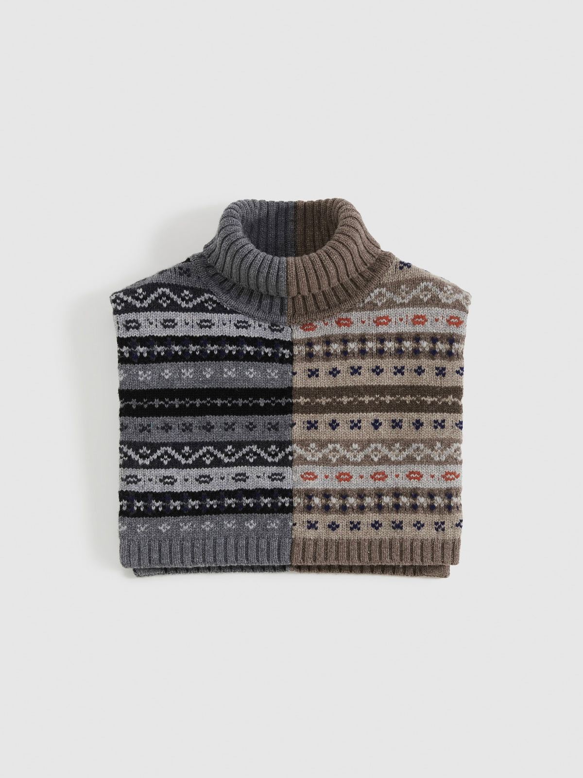 Fair Isle Patchwork Poncho Vest