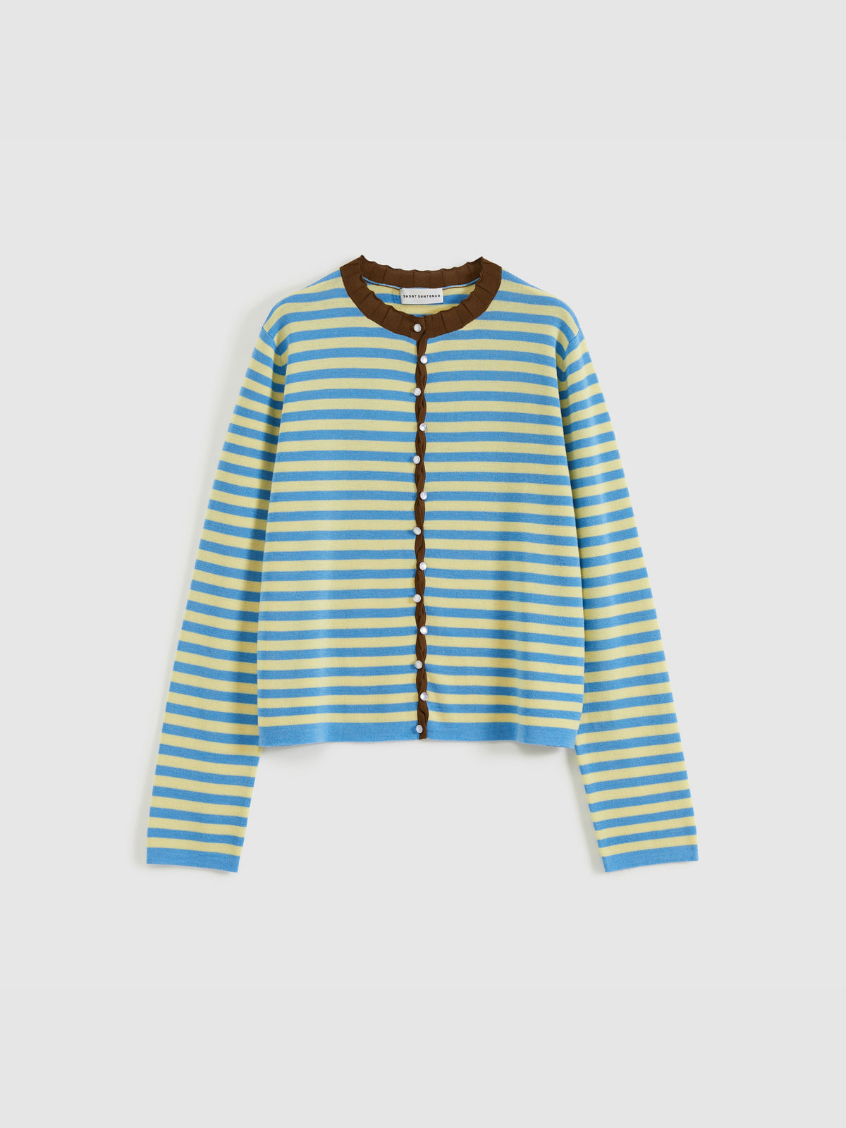 Contrast Collar Knit Cardigan