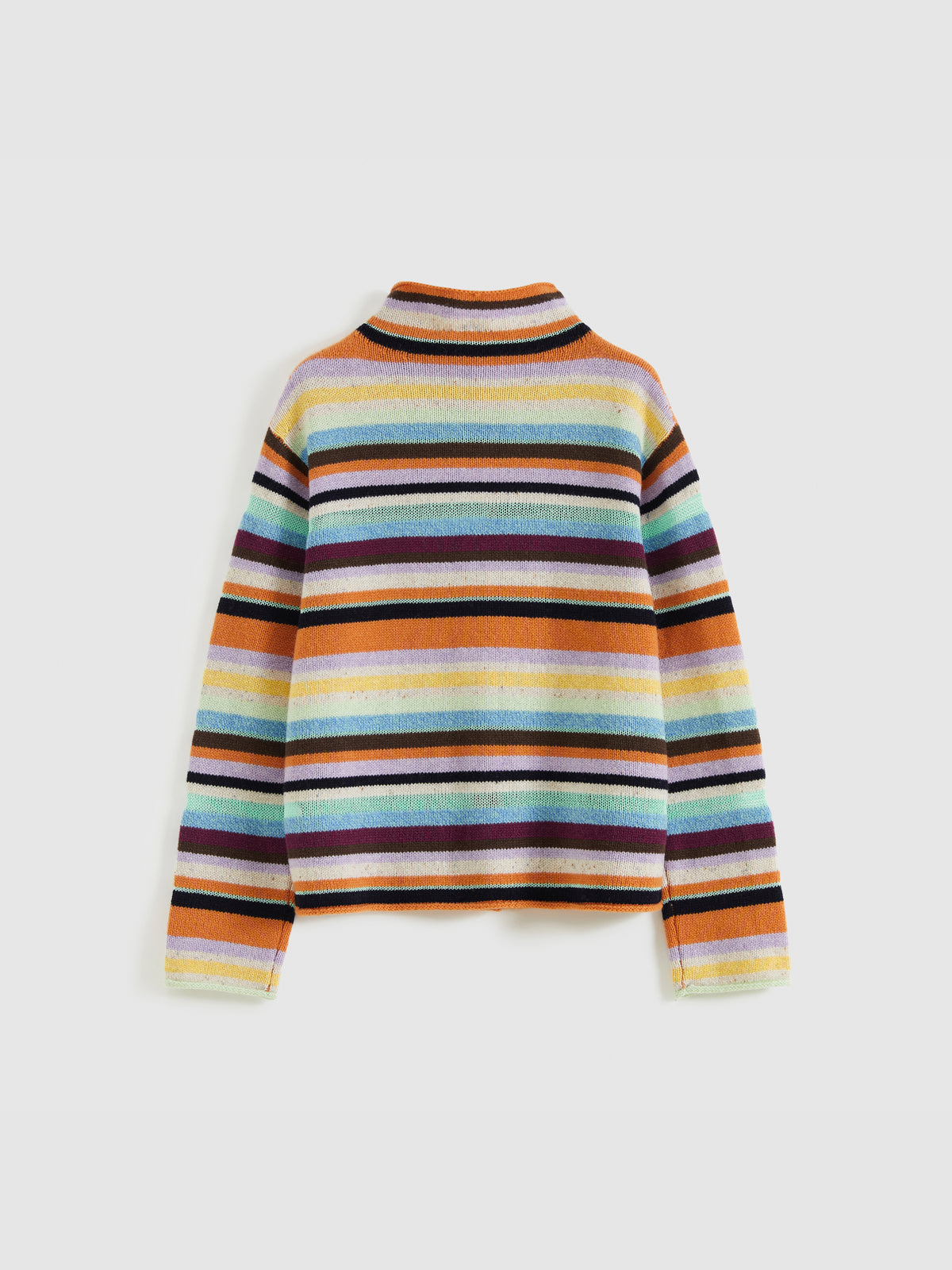 Colorful Striped Multi-Button Cardigan