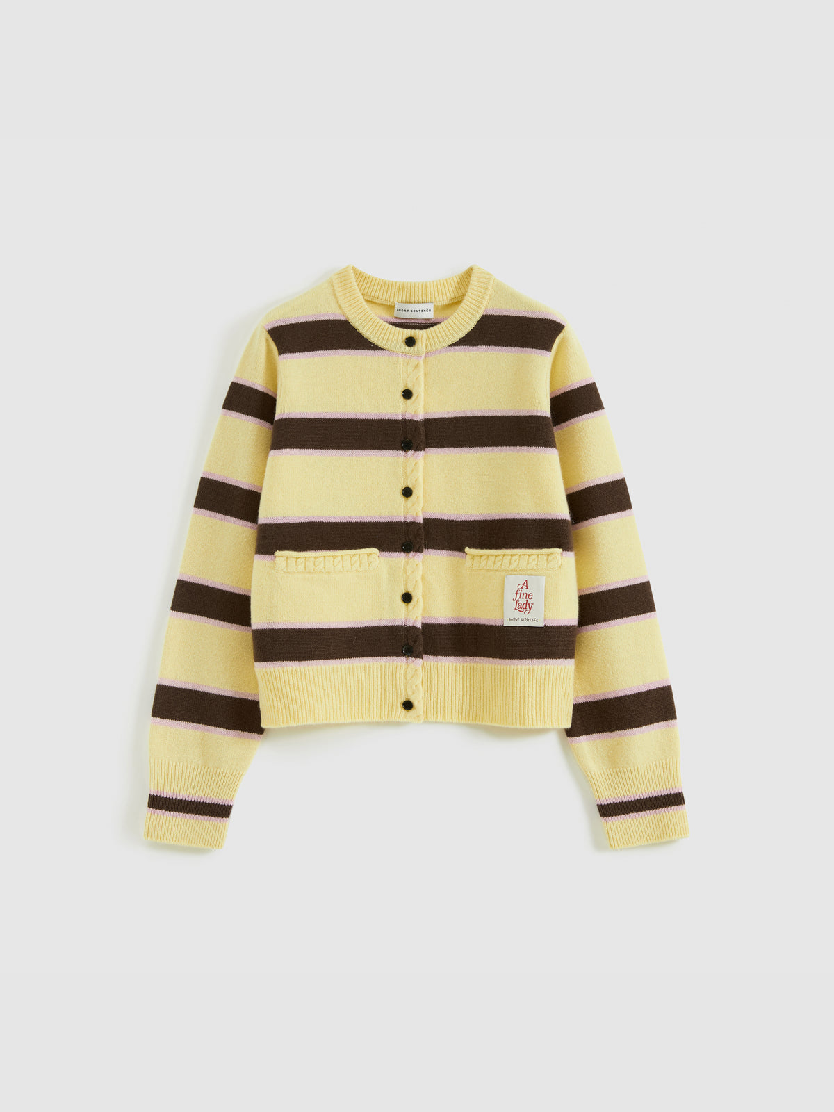 Striped Long Ribbed Cuff Cardigan