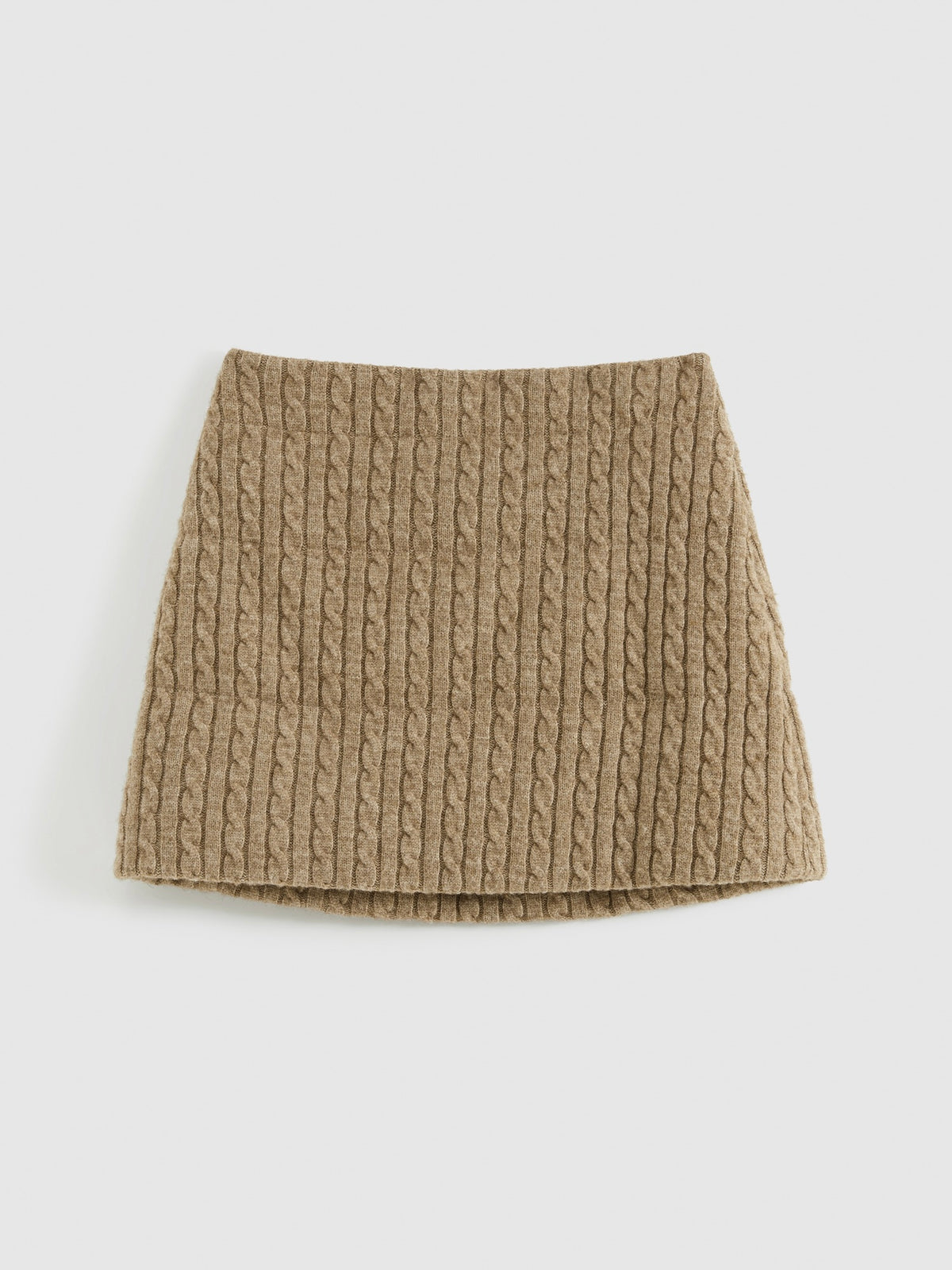 Cable-Knit Down Skirt