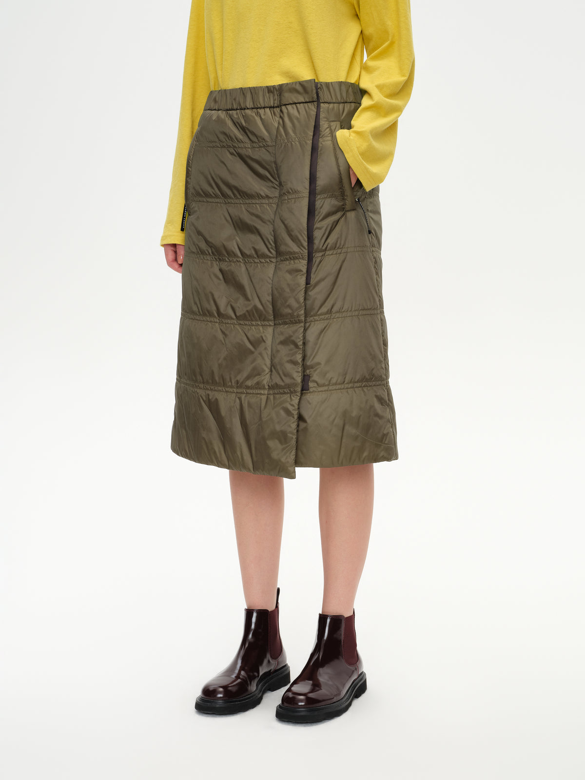 Elastic Waist Padded Skirt