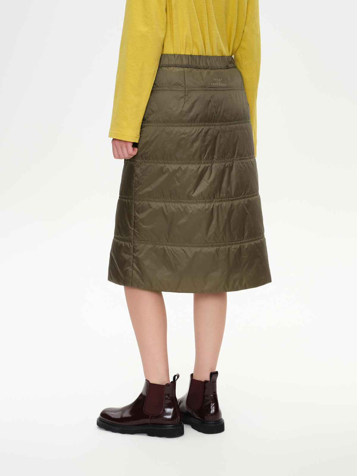 Elastic Waist Padded Skirt