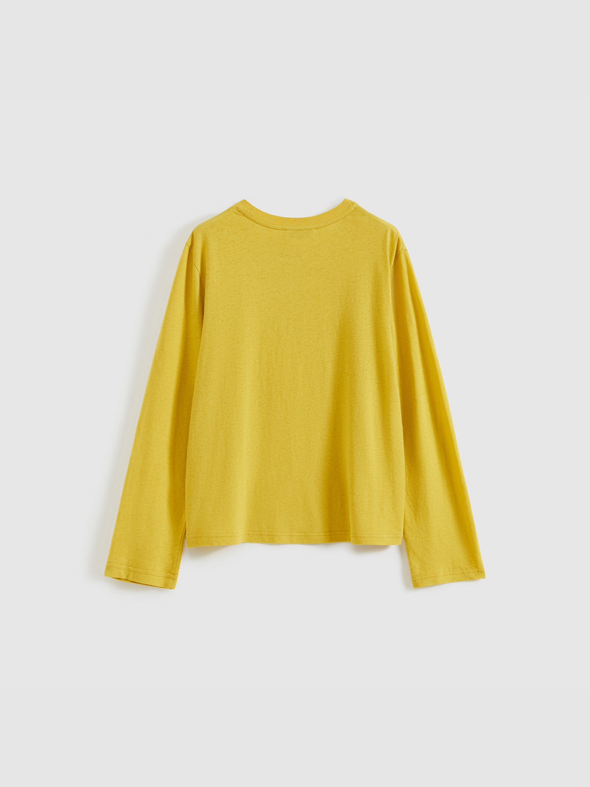 Color-Block Flocked Print Long-Sleeve T-Shirt