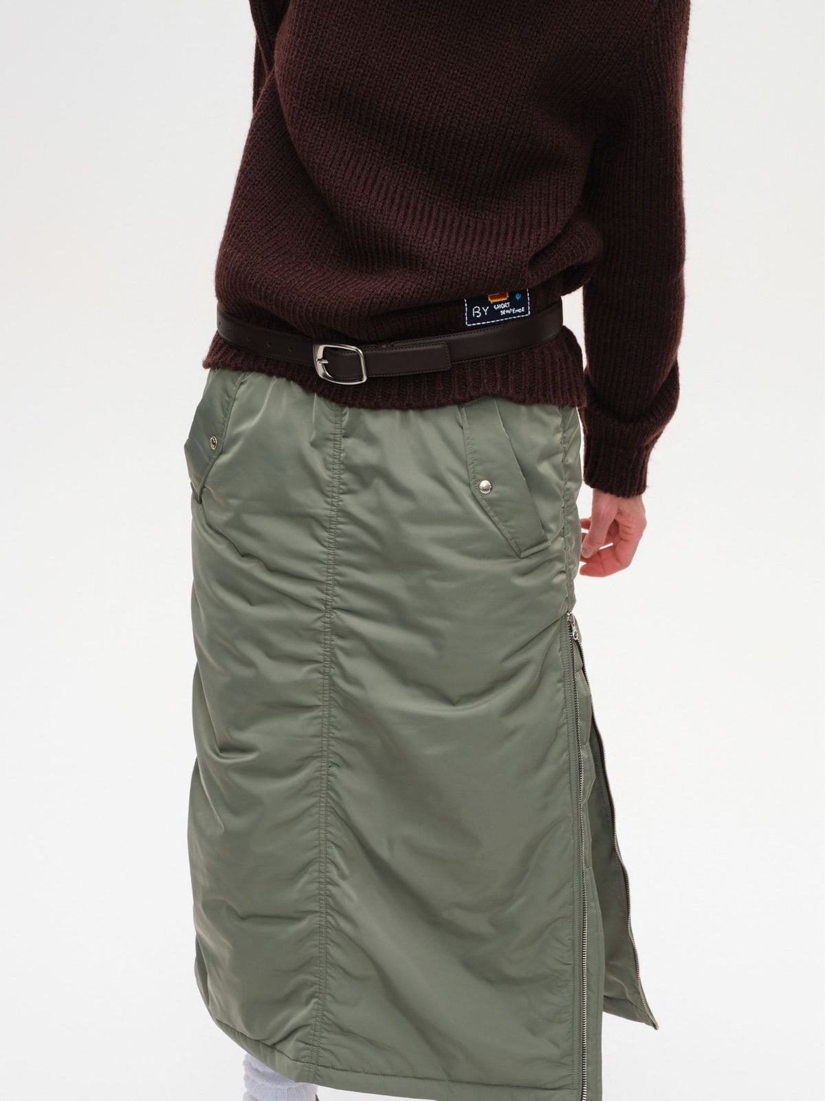 Padded Straight Skirt - 1