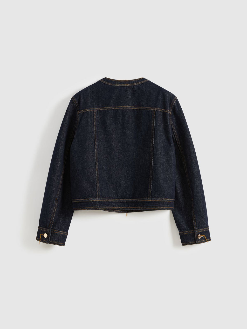 Check Lining Denim Jacket - 7