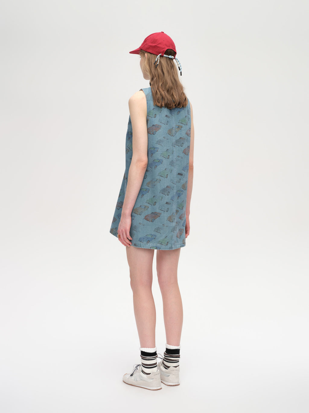Car‑Print Denim Dress - 4