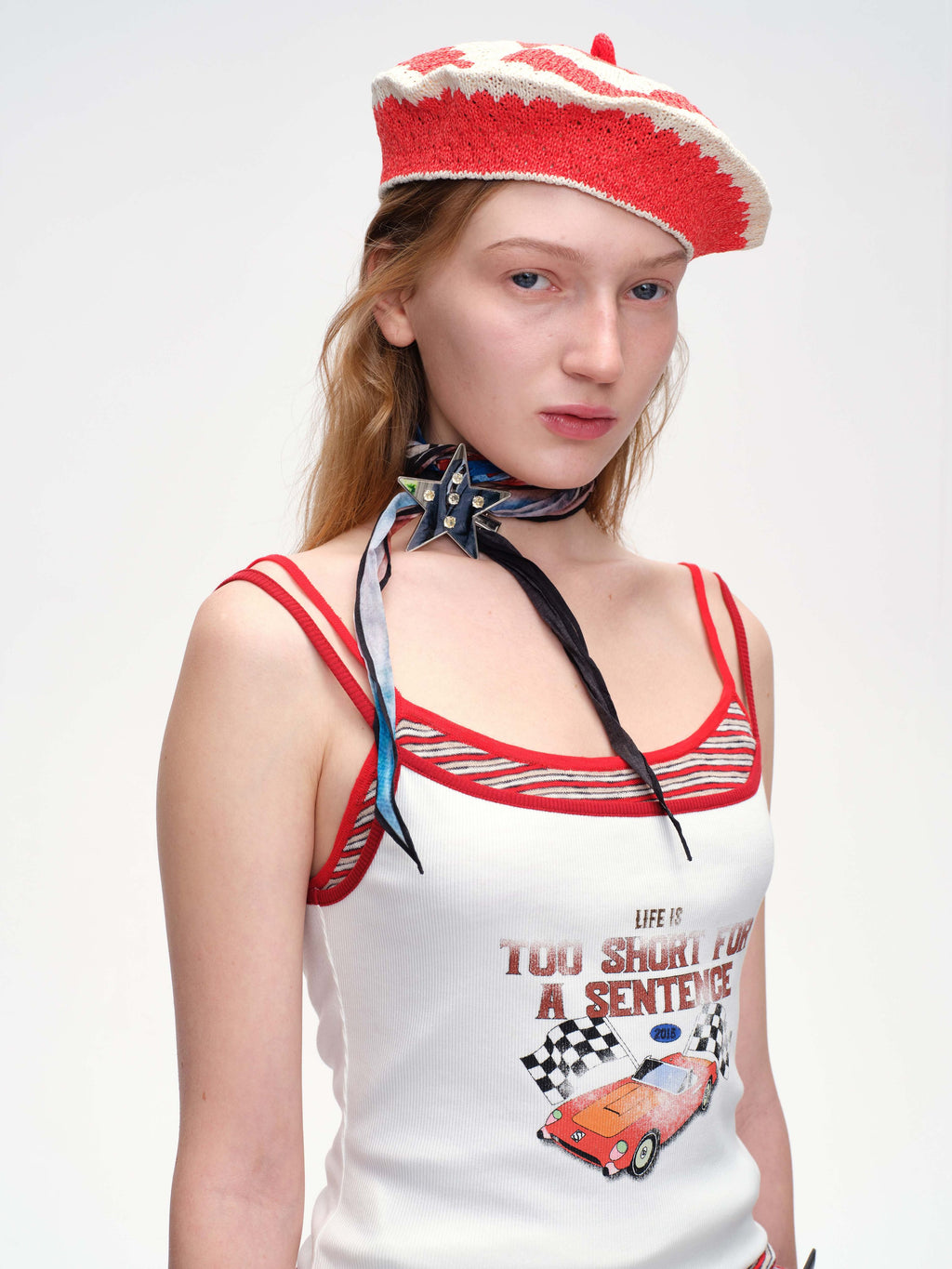 Printed Slim‑fit Tank Top - 1