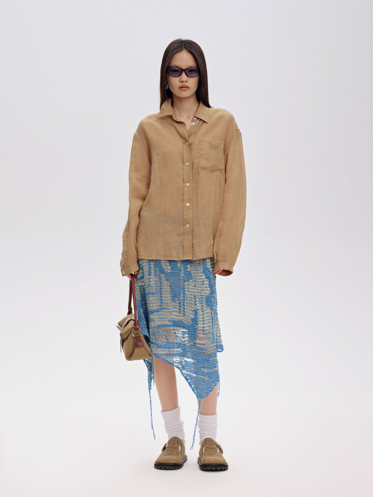 Ramie Logo Embroidered Shirt - 2