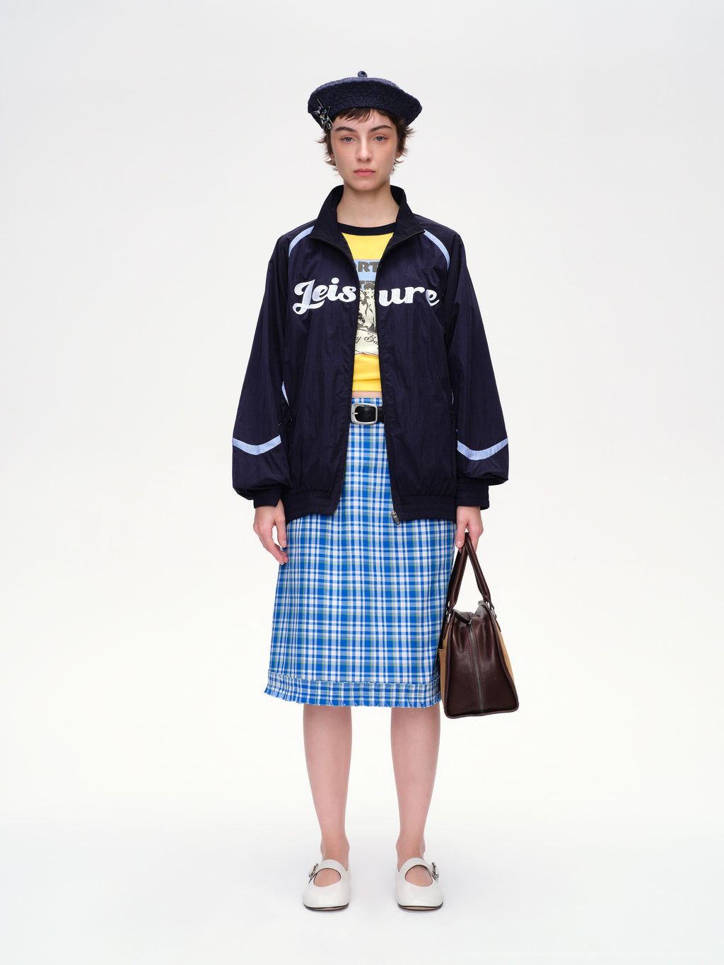 Lettering Embroidered Nylon Jacket - 2