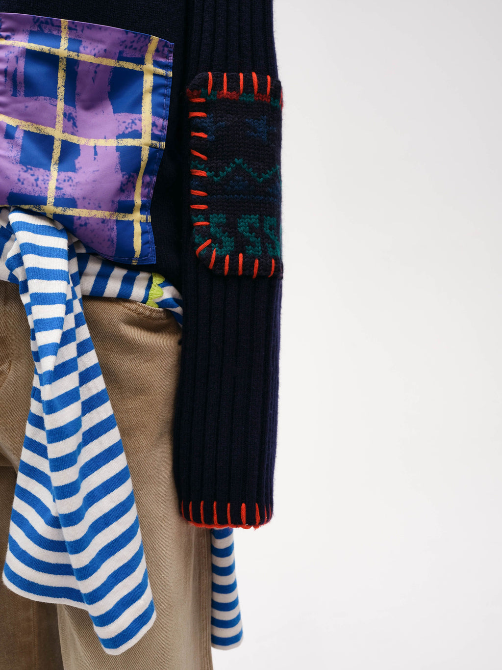 Hand-Embroidered Patch Sweater - 5