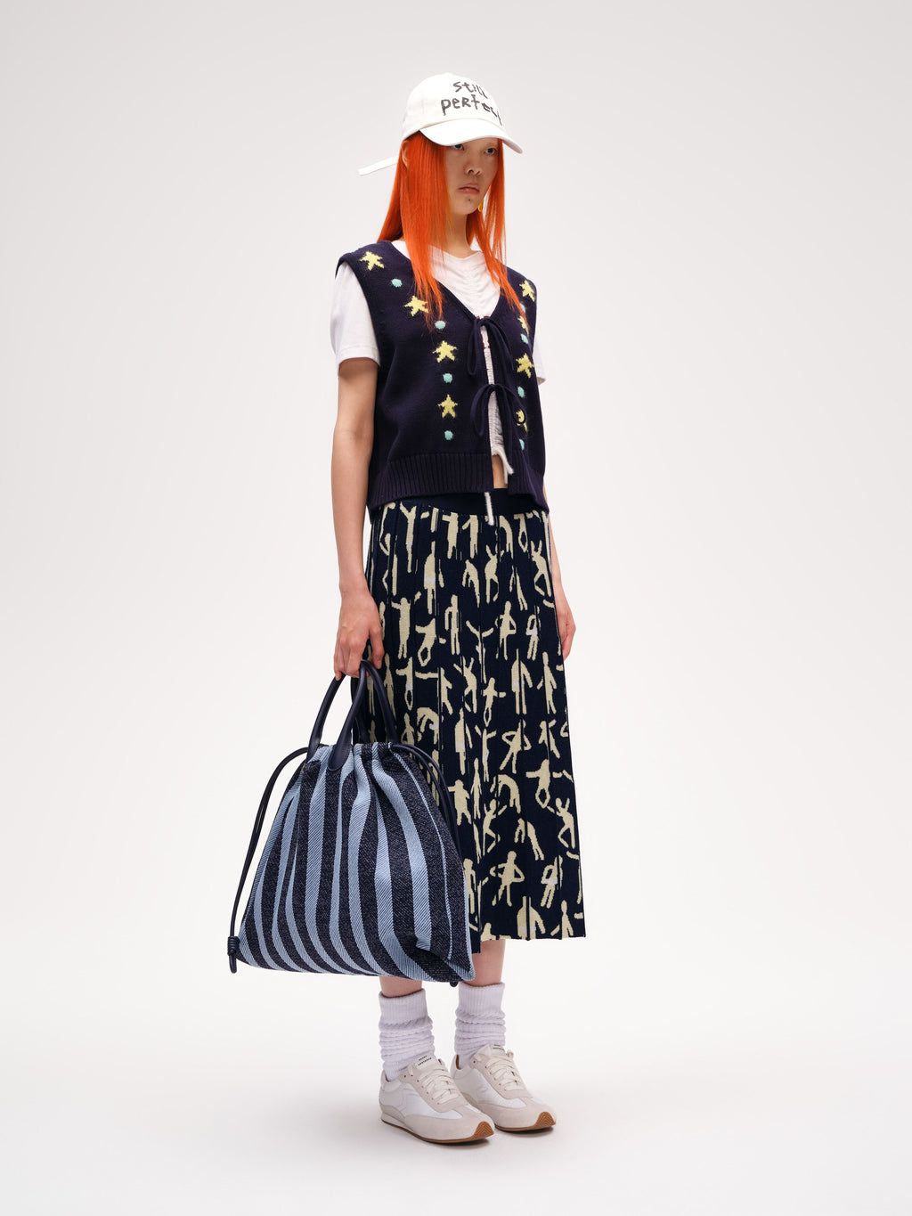 Tie-front Jacquard Vest - 3