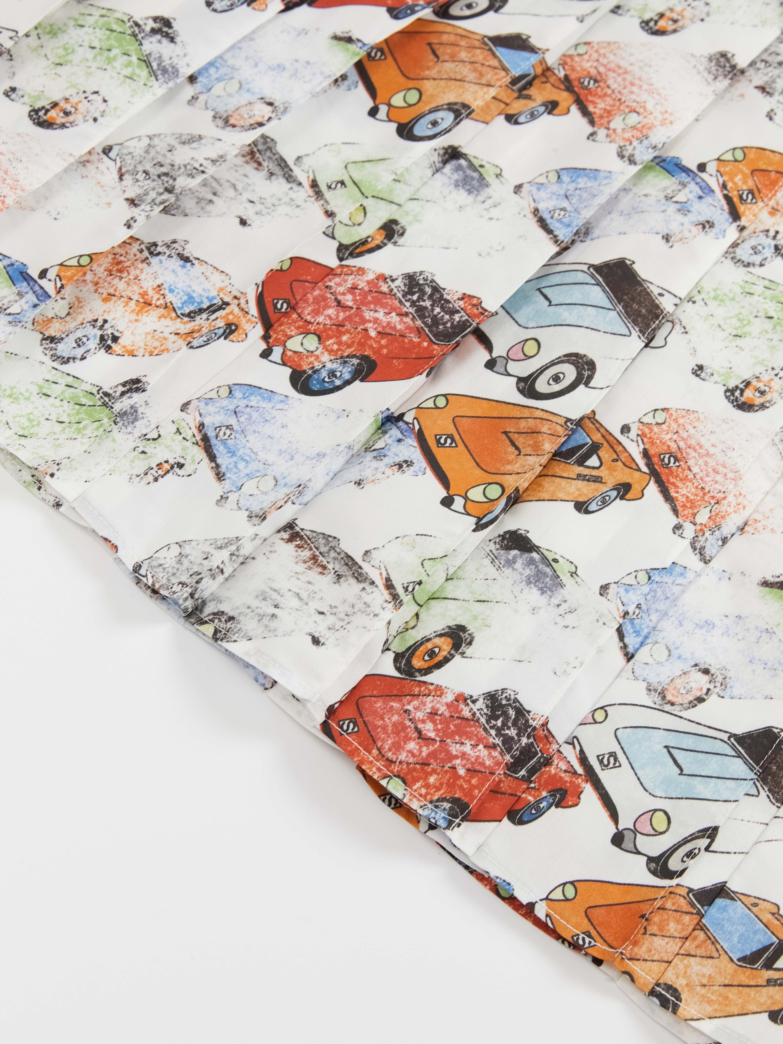 Car‑Print Paneled Dress - 6