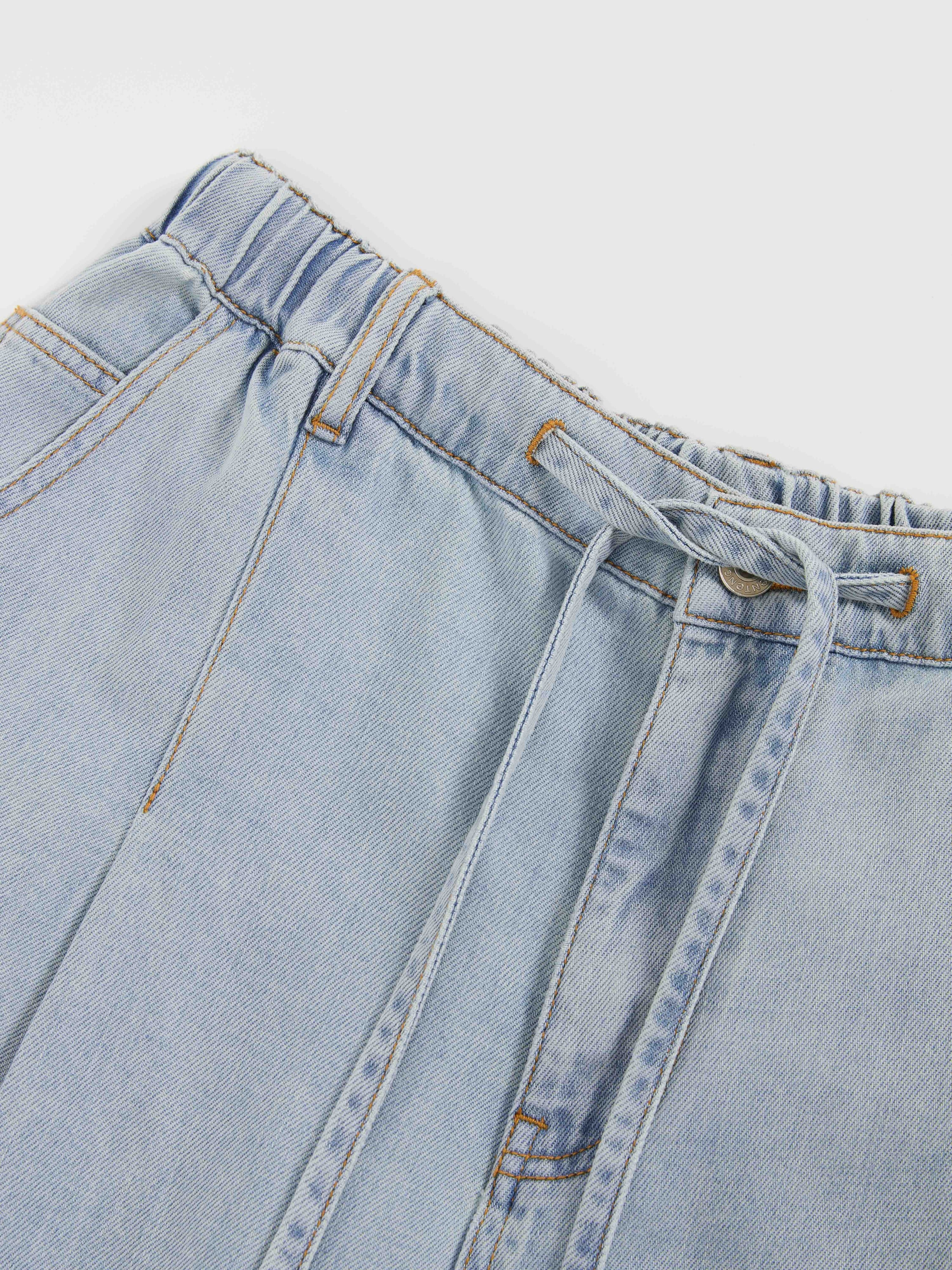 Drawstring Tencel Denim Jeans - 5