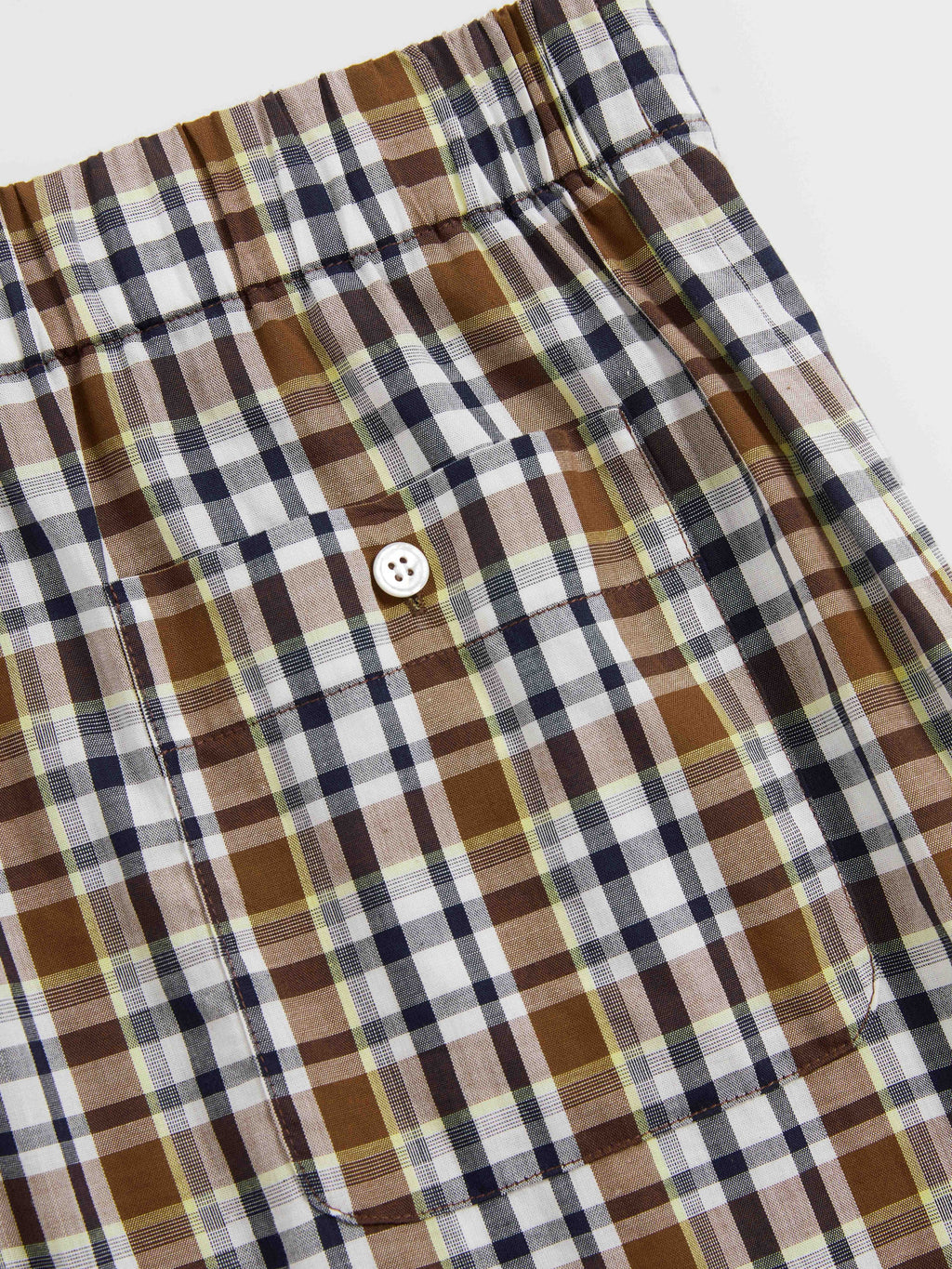 Drawstring Plaid Wide-Leg Trousers - 6