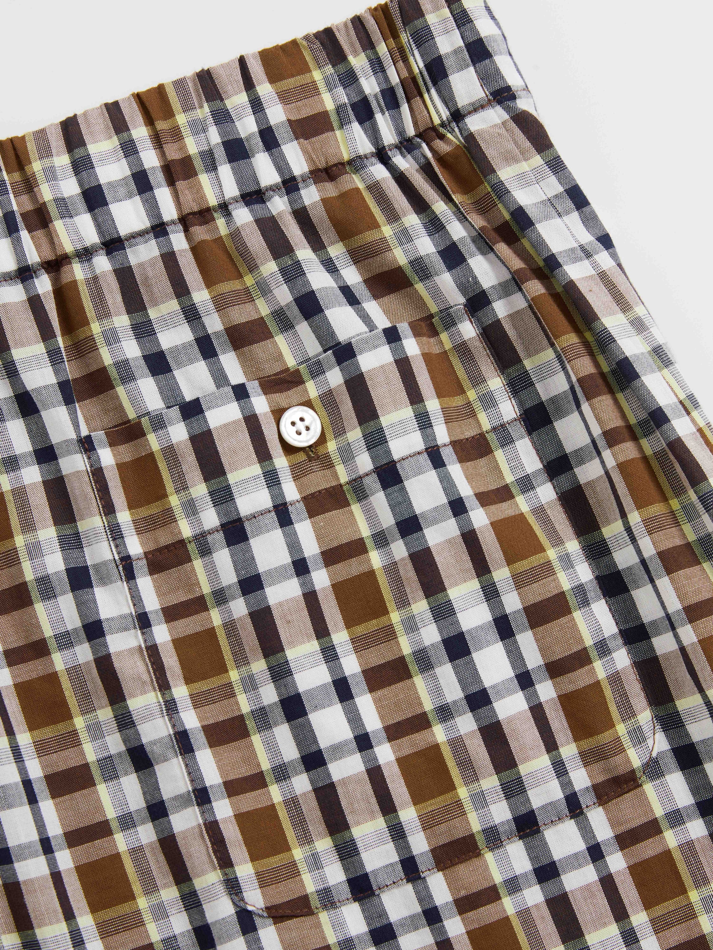 Drawstring Plaid Wide-Leg Trousers - 6