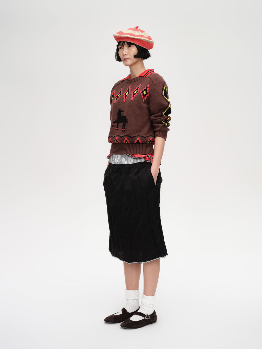 Double‑Layer Midi Skirt - 3