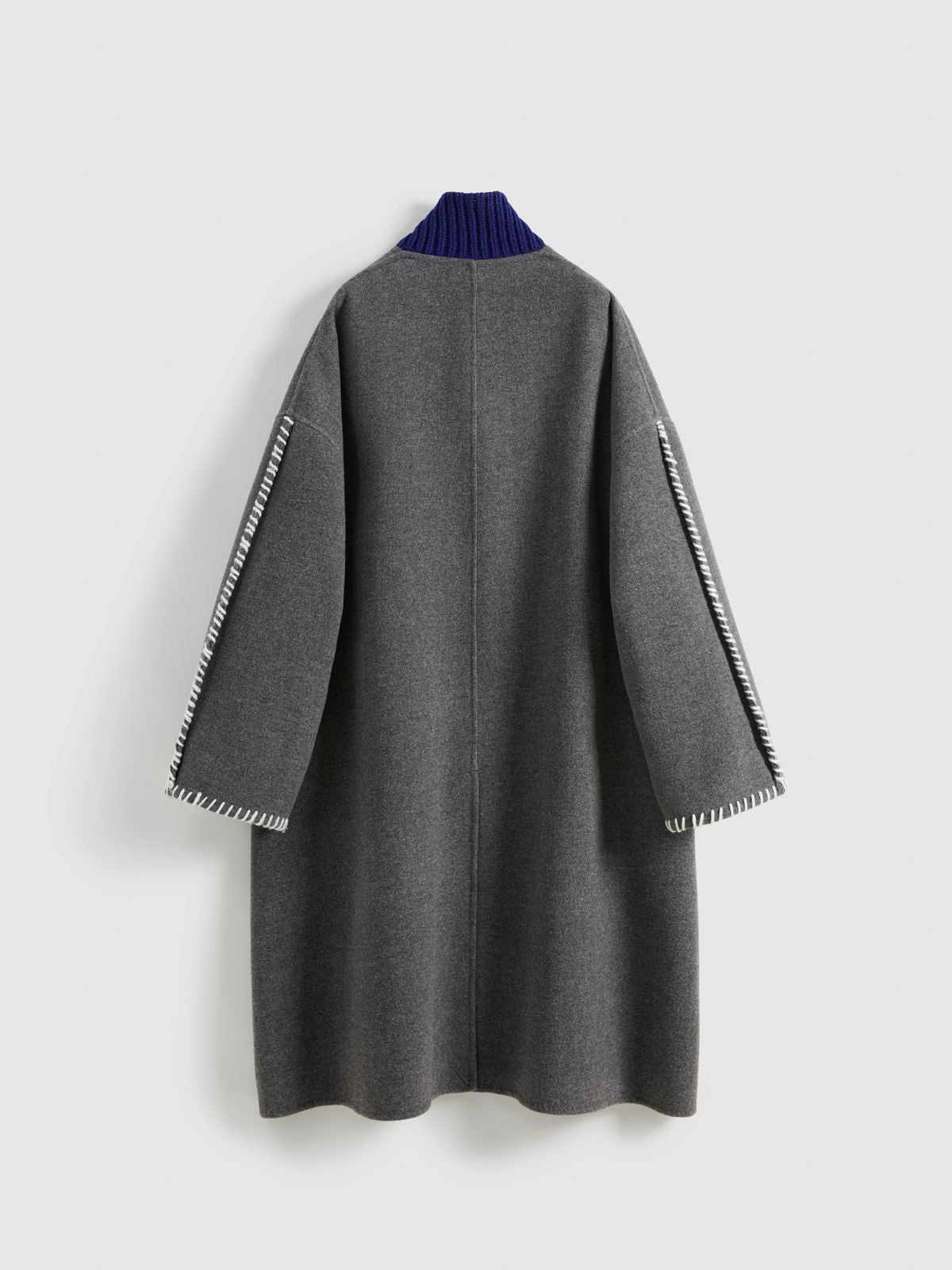 Knitted Lapel Double-Face Coat - 9