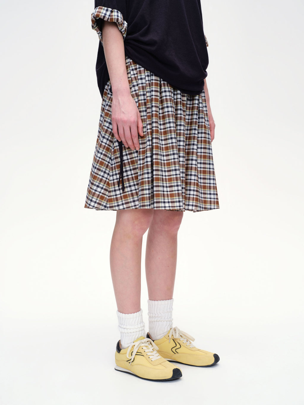 Plaid Patchwork Pleated Dress - 2