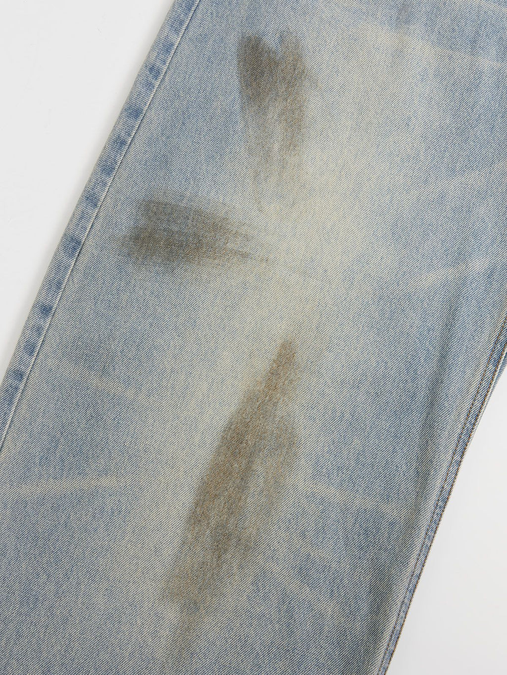 Curved Hem Denim Trousers - 8
