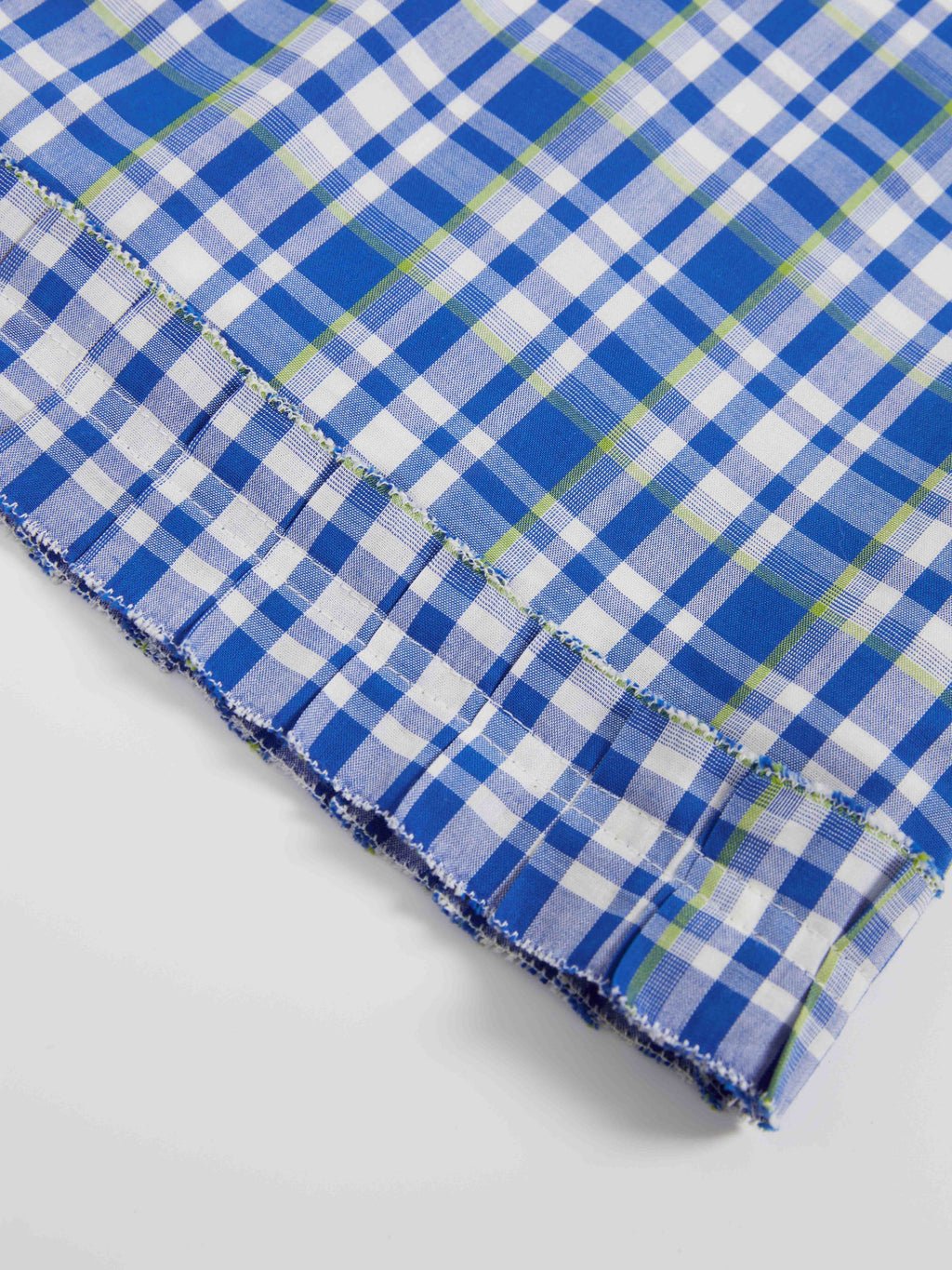 Ruffled Hem Plaid Skirt - 6