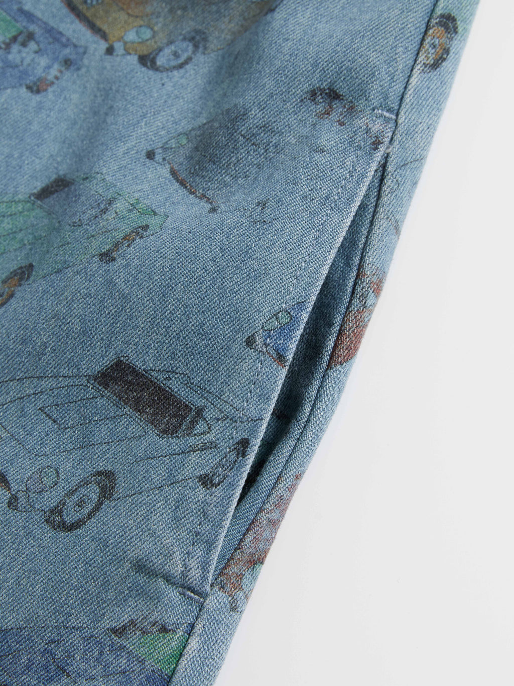 Car‑Print Denim Dress - 7
