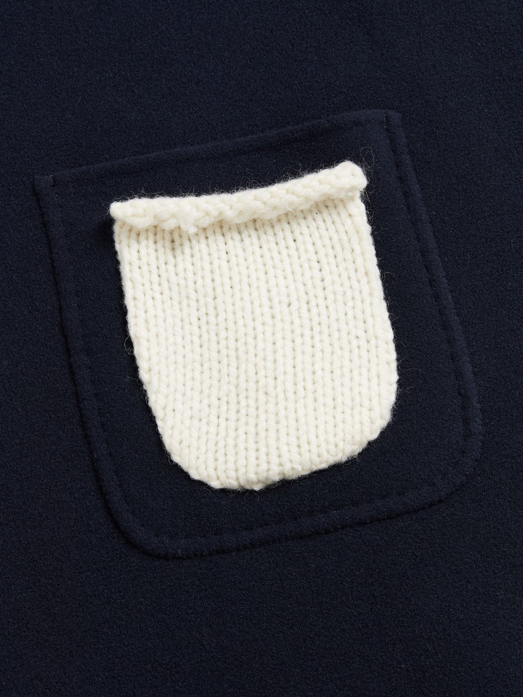 Knitted Lapel Double-Face Coat - 3