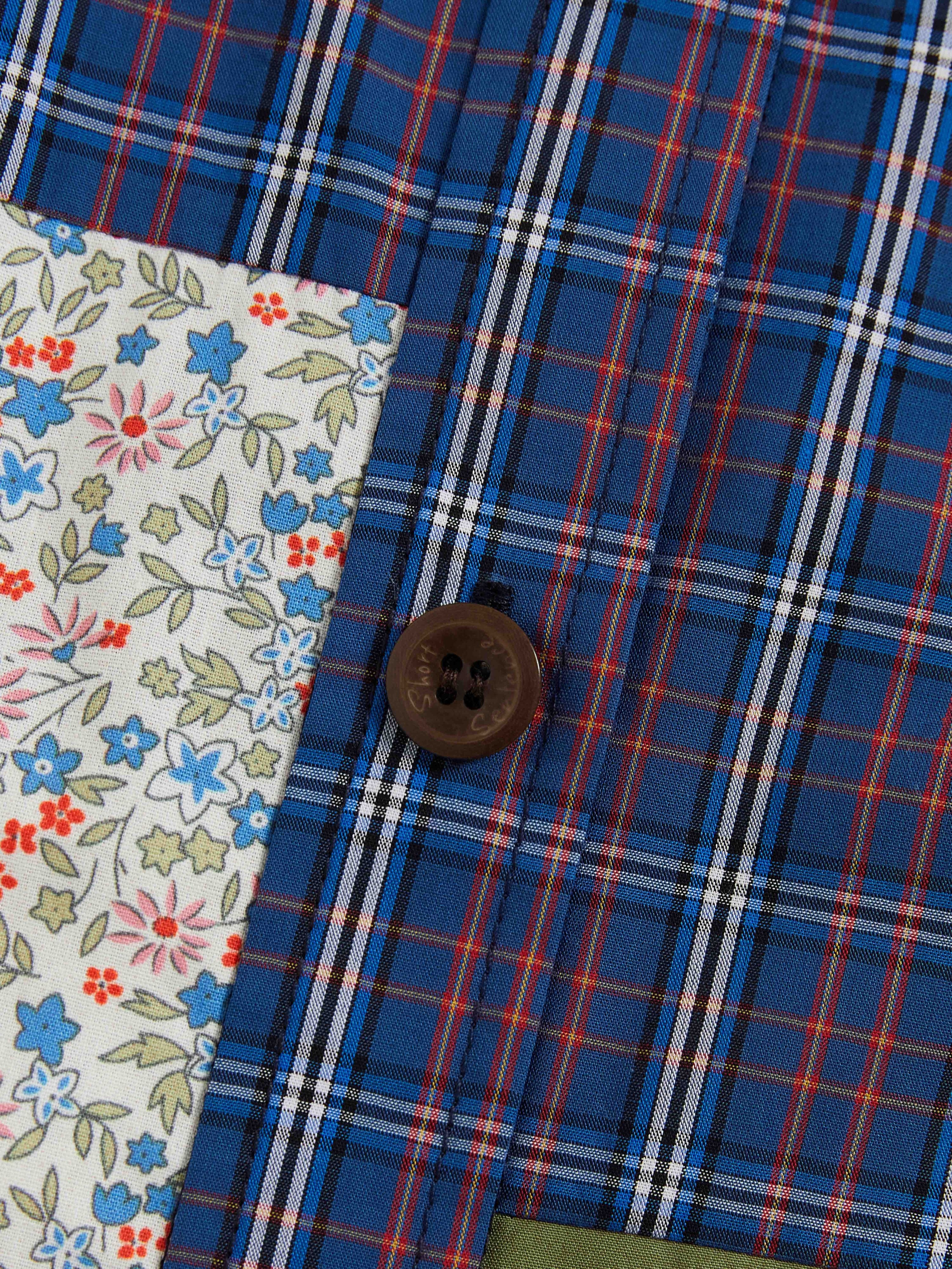 Color-blocked Short-sleeve Shirtdress - 5