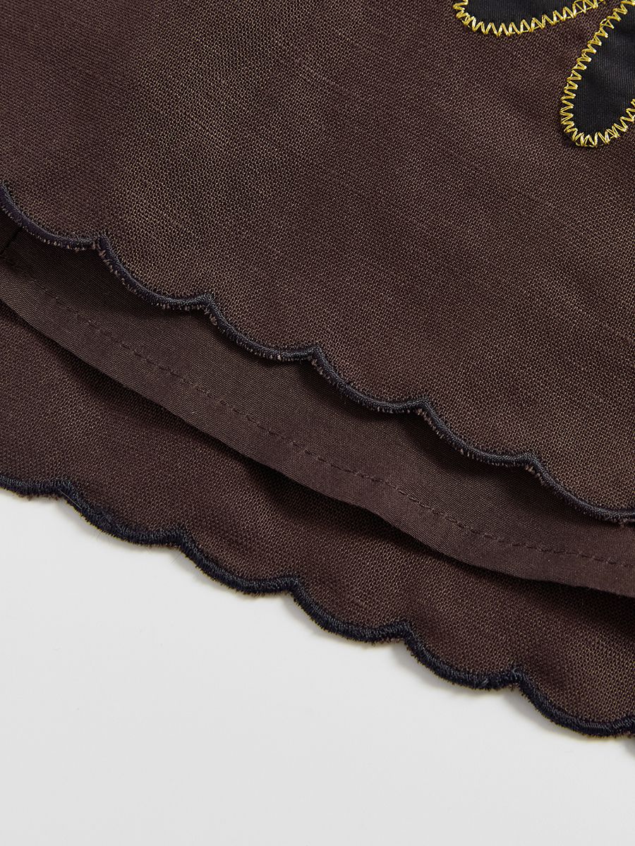 Floral Appliqué A-line Top - 5