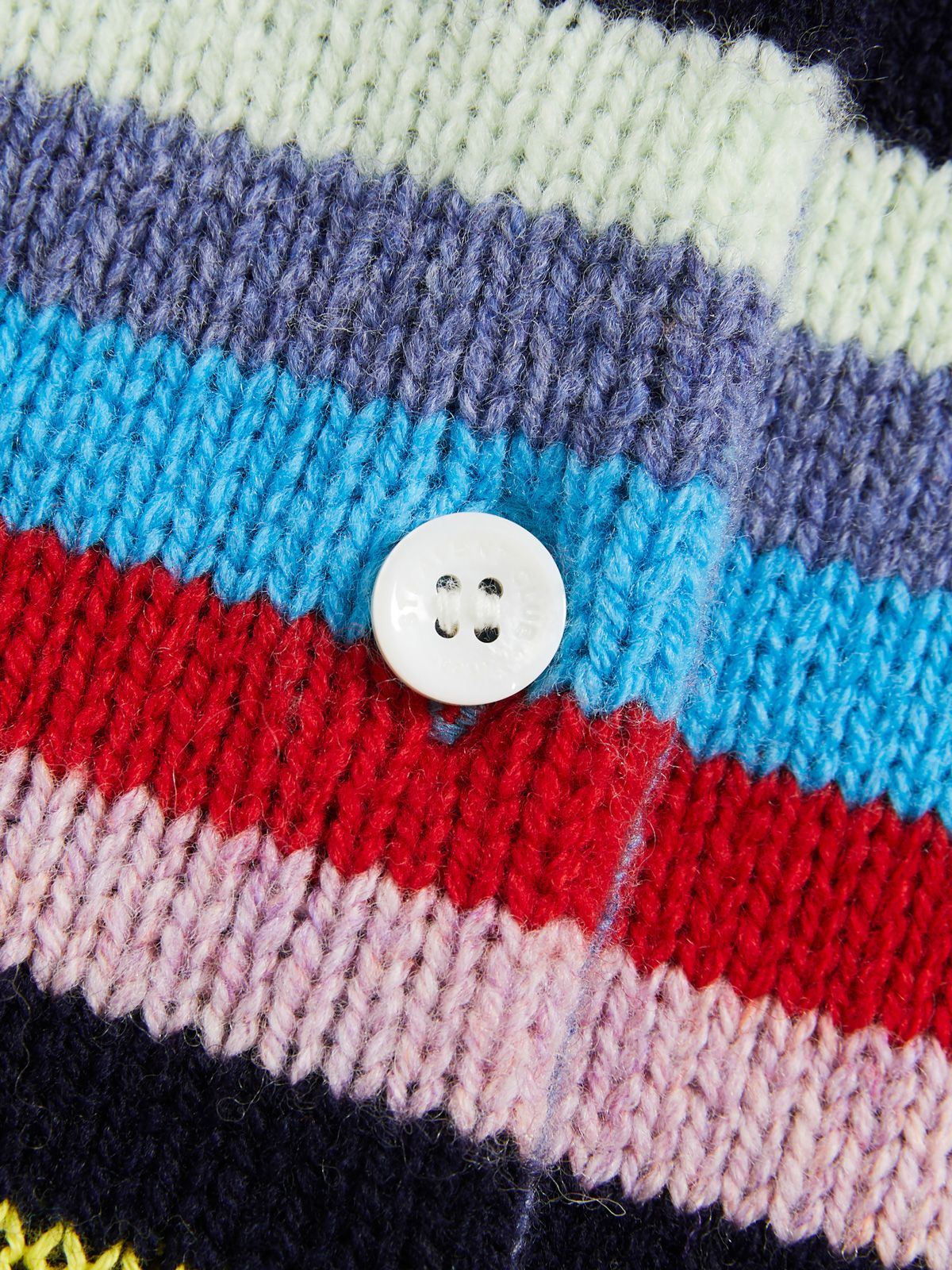 Colorful Striped Multi-Button Cardigan - 4