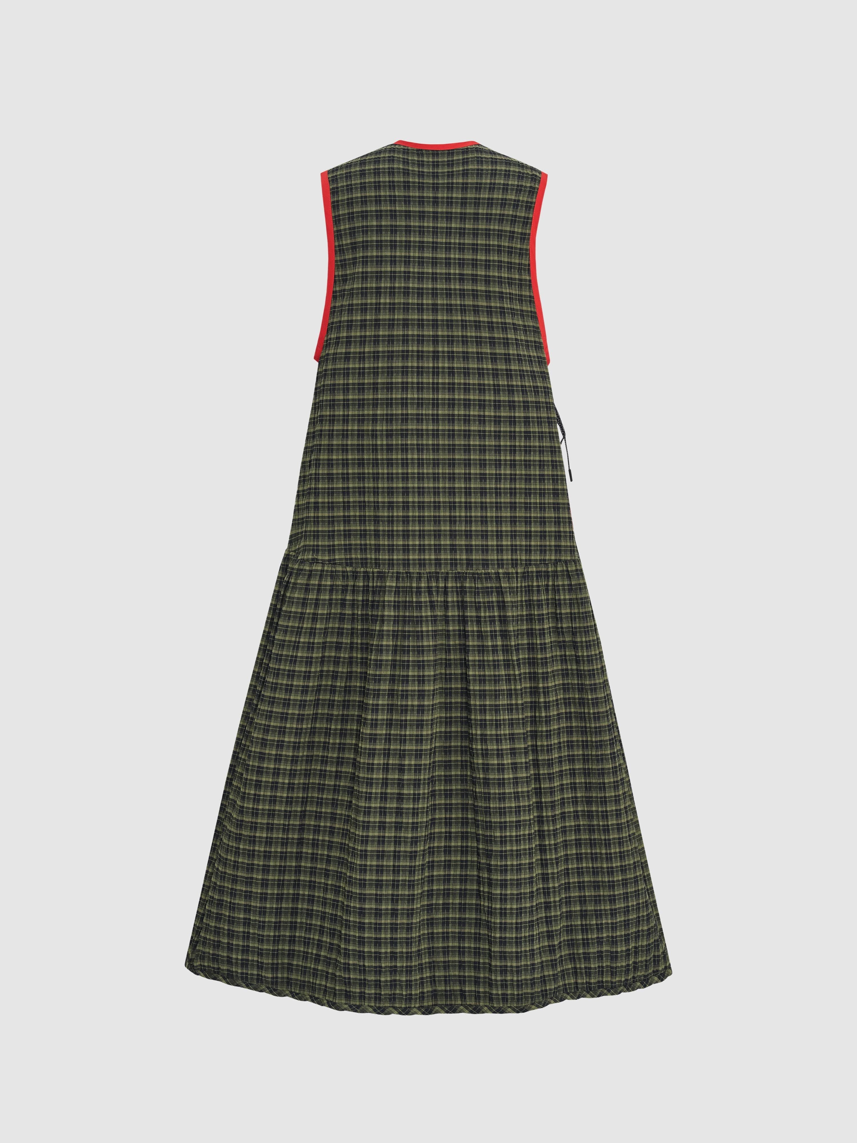 Sleeveless Plaid Dress - 7