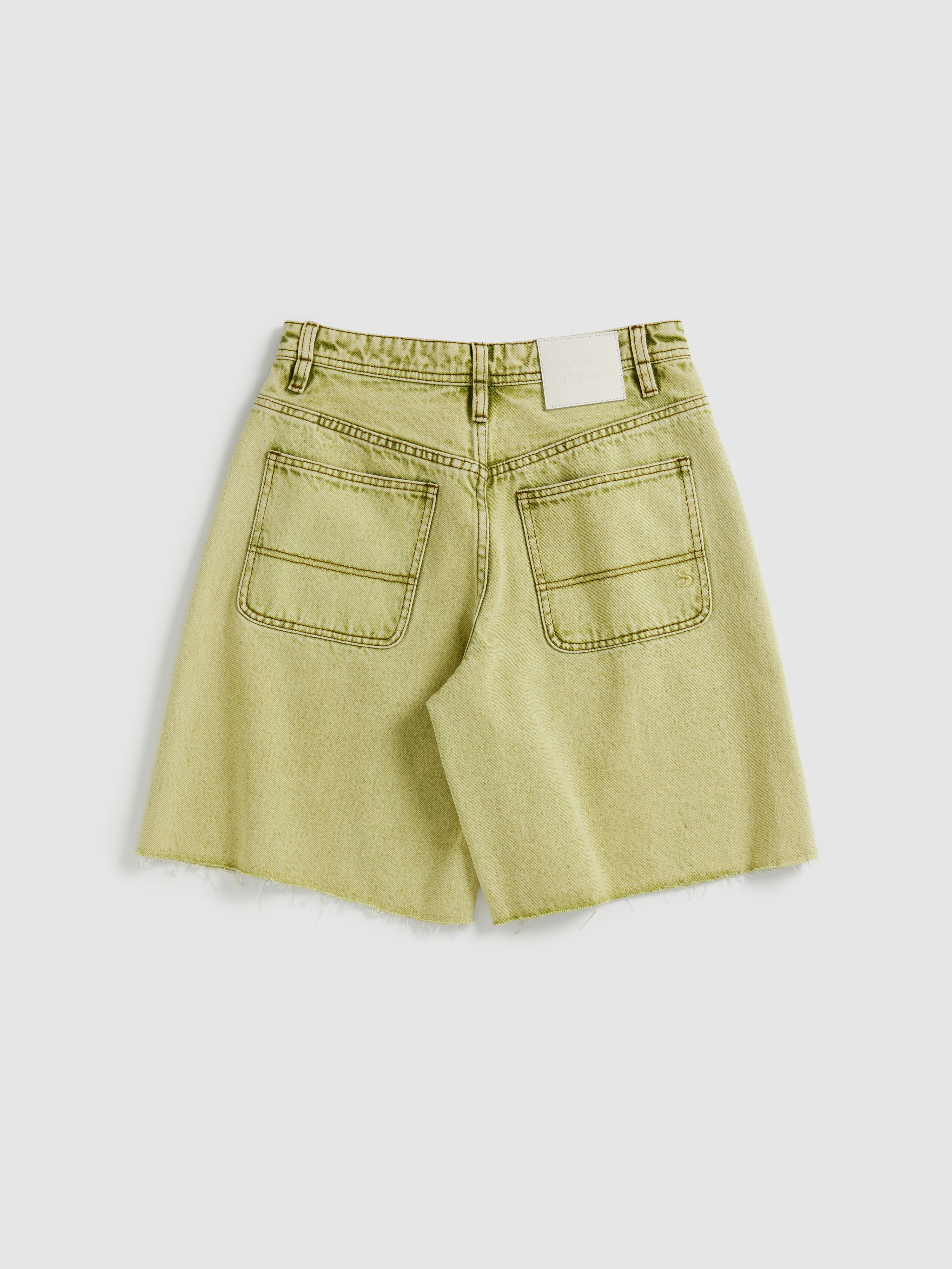 Thin Belt Low-Waist Denim Shorts - 9