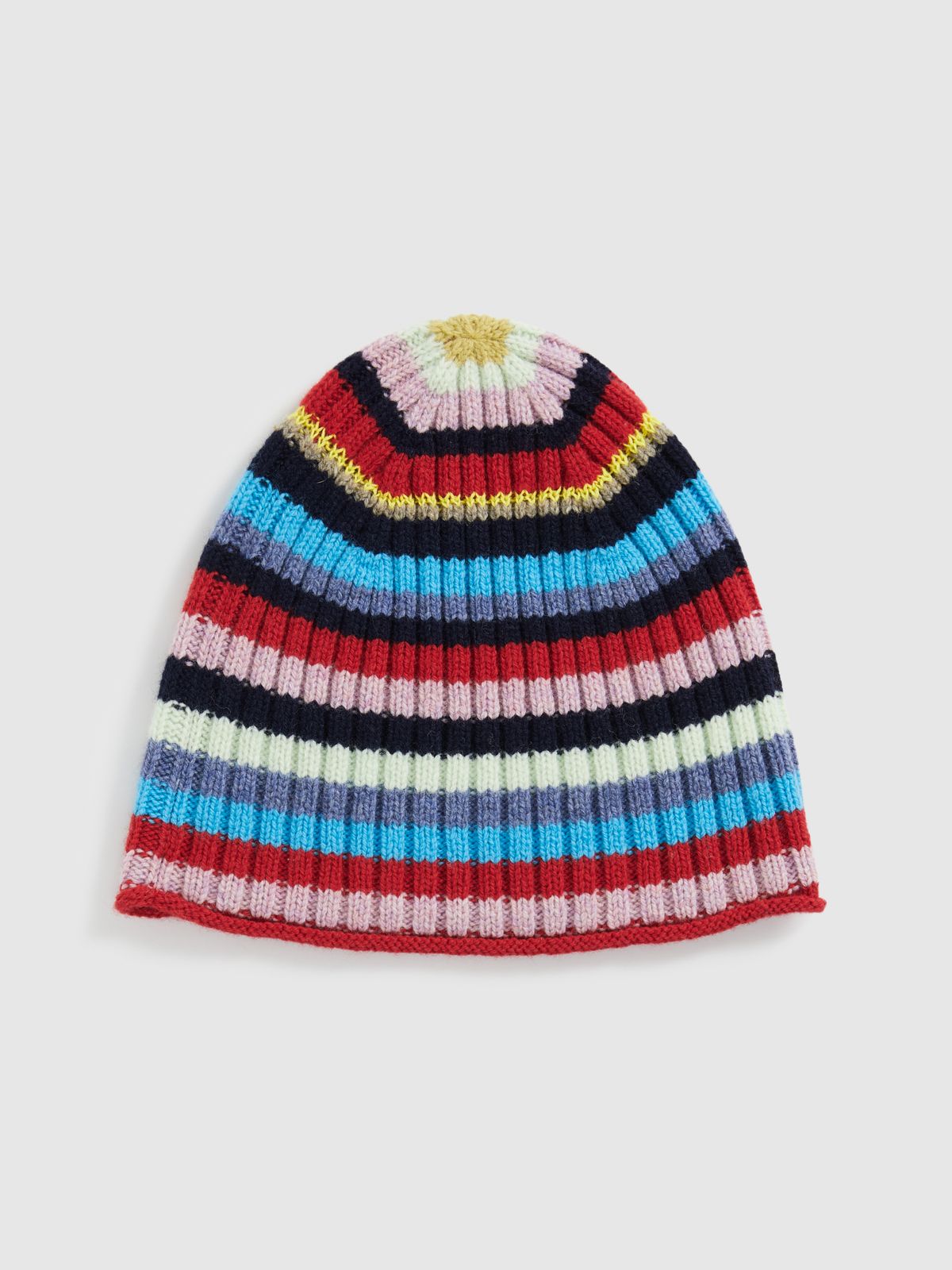 Colorful Striped Knit Hat - 7