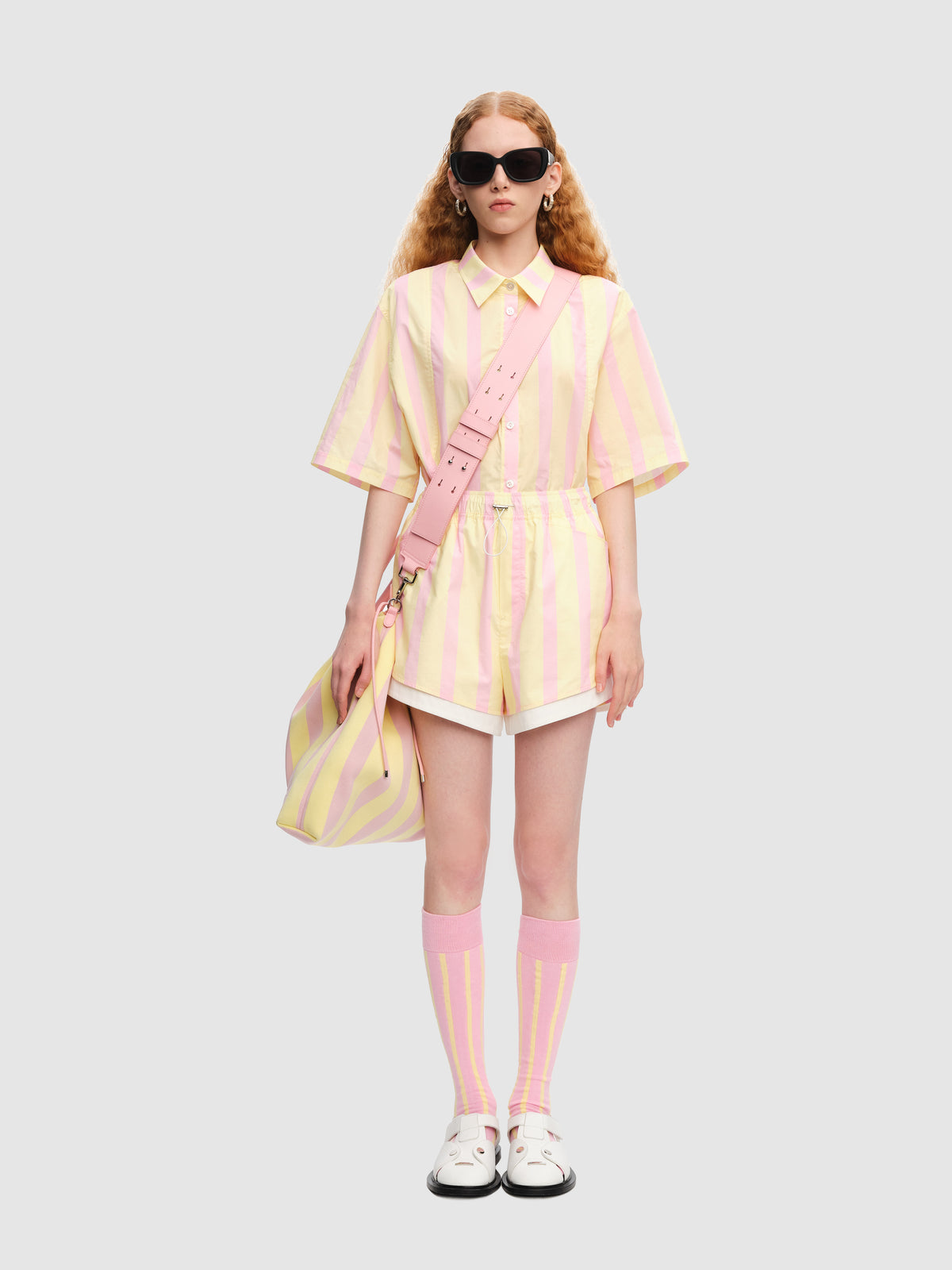 striped mid-calf socks