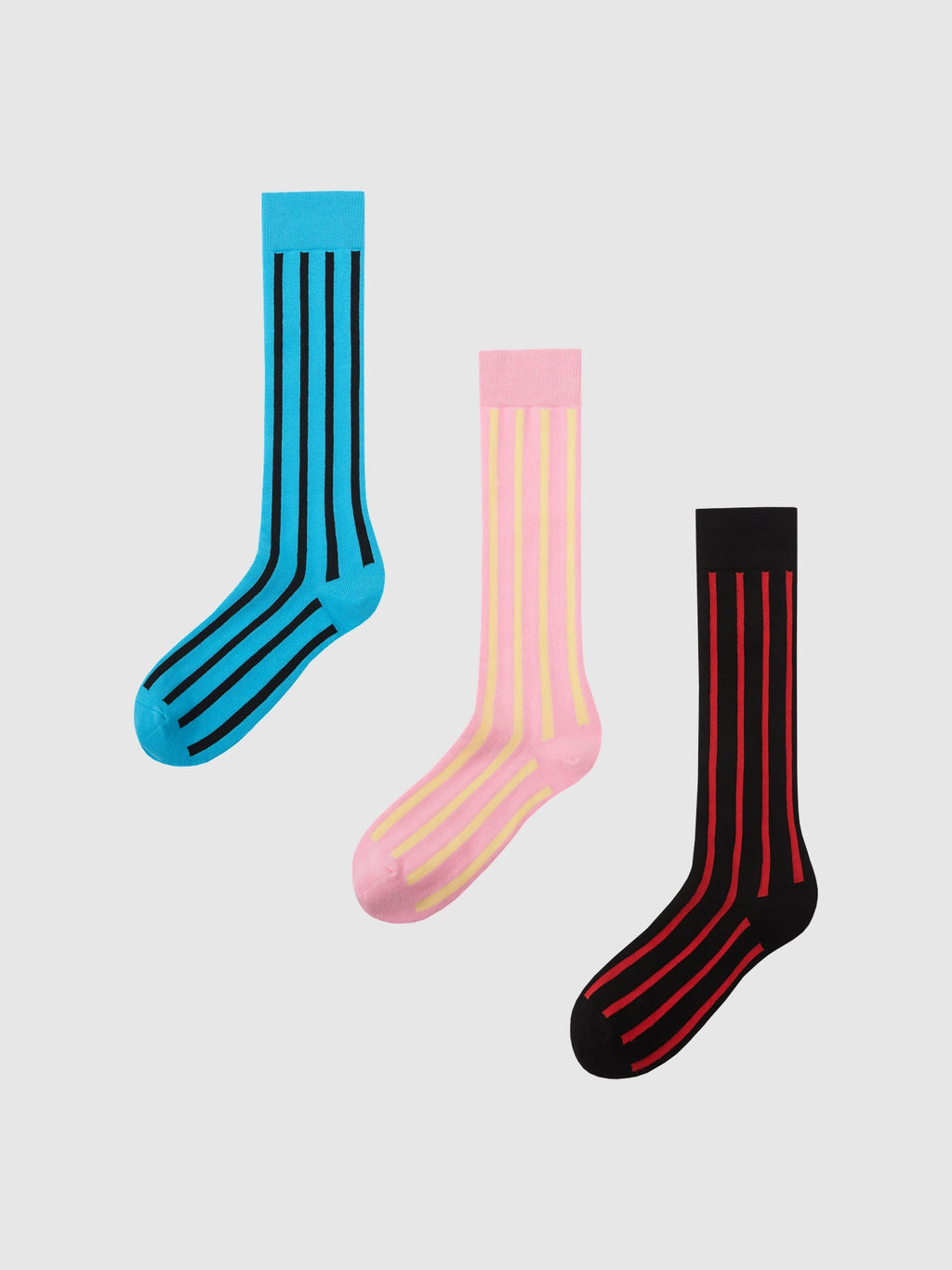 striped mid-calf socks