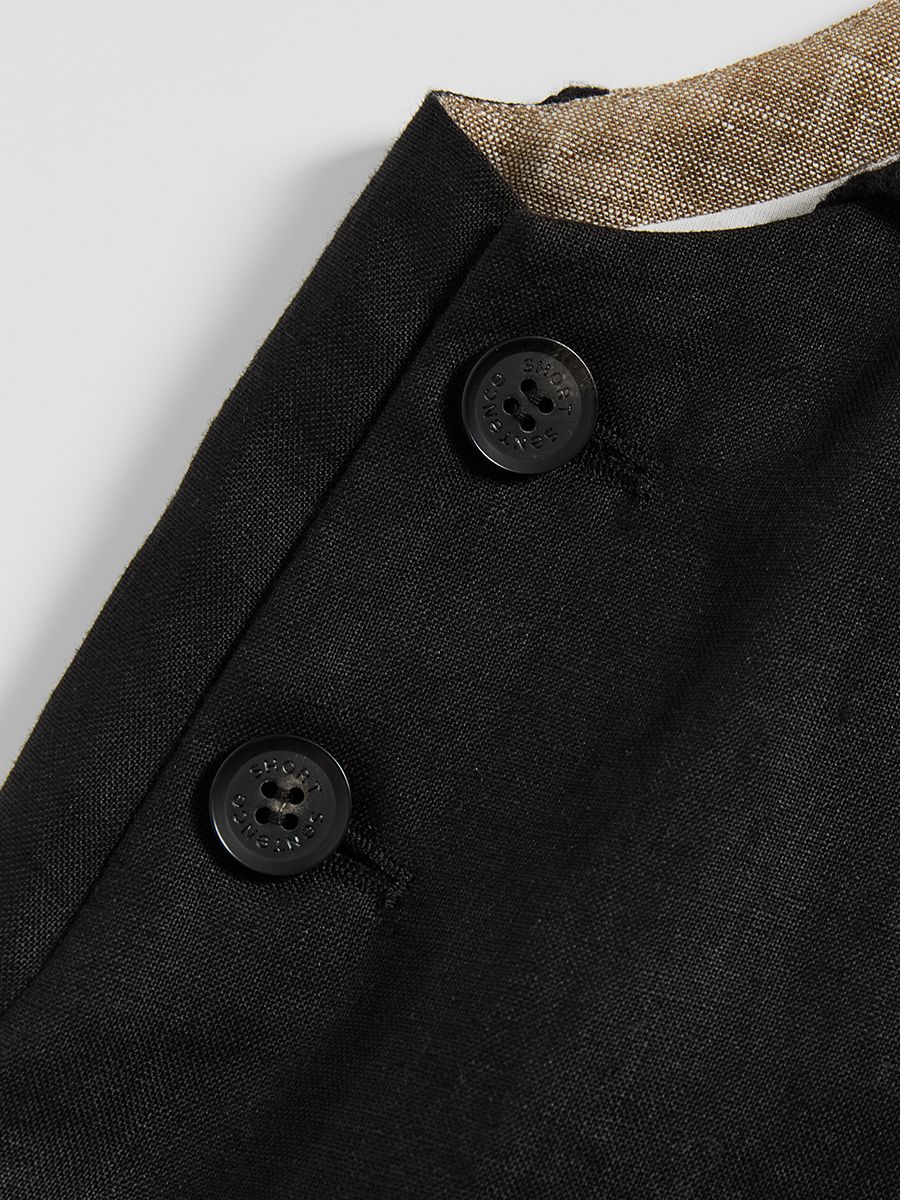 Colorblock Linen A-line Sleeveless Dress - 5