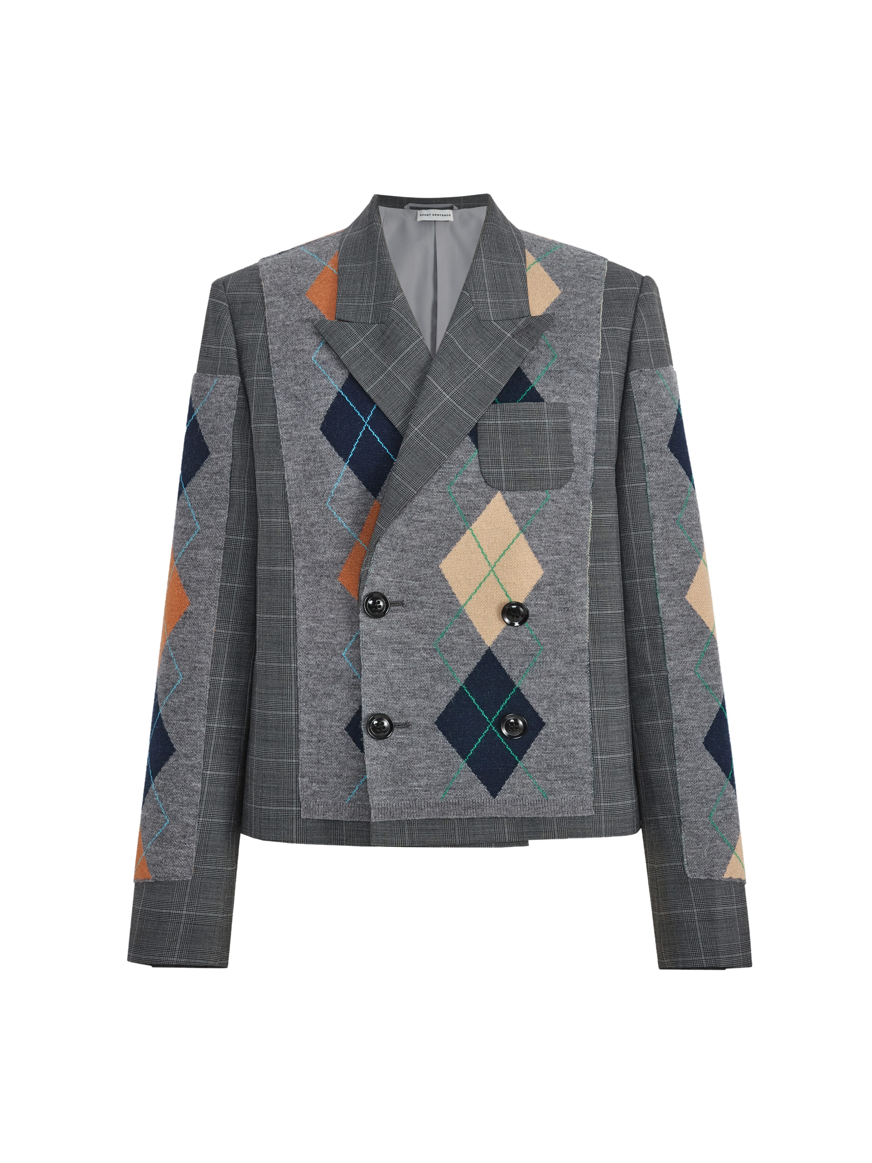 Argyle Swatch Patchwork Blazer