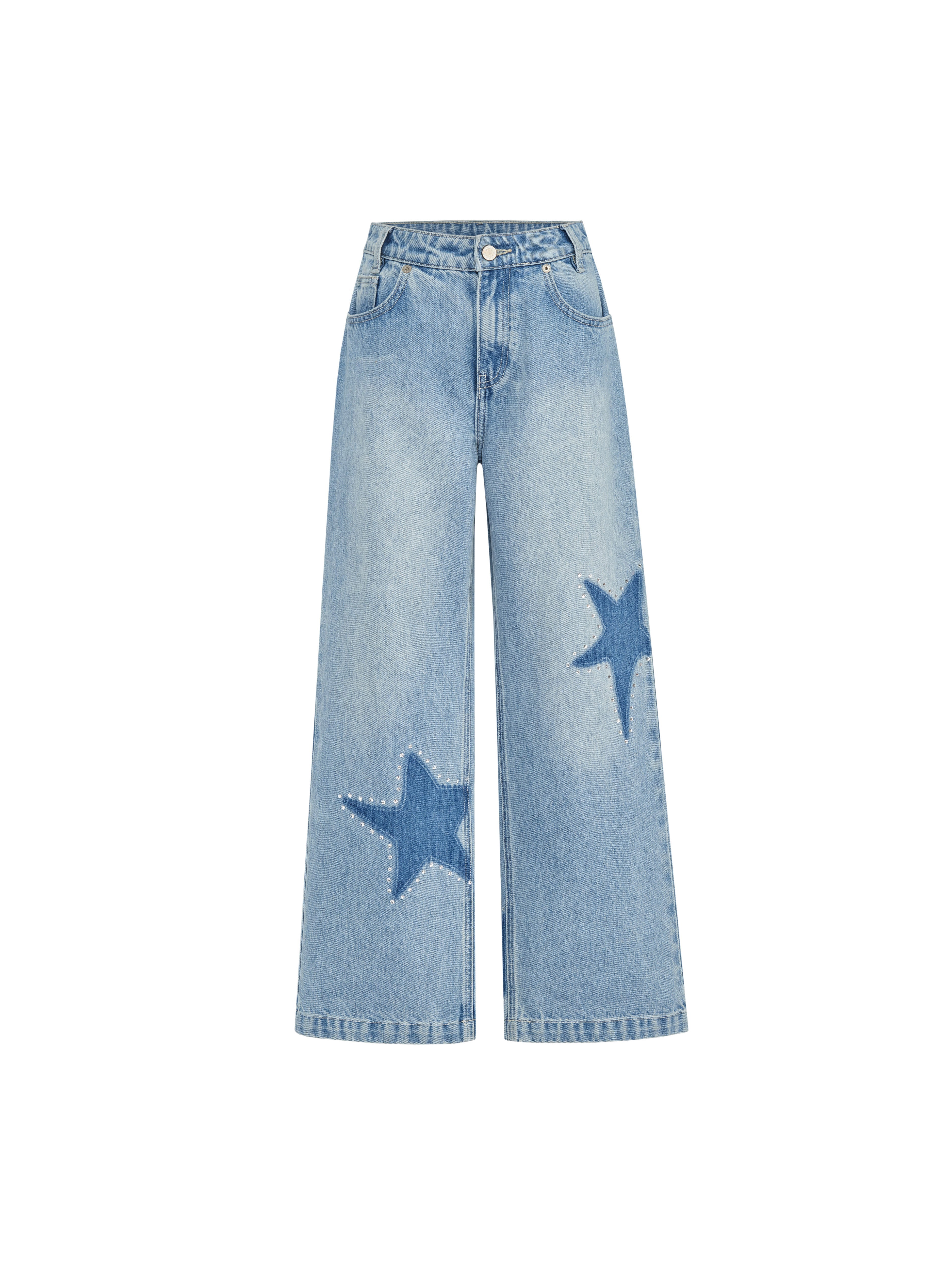 Star Crystal Flared Jeans