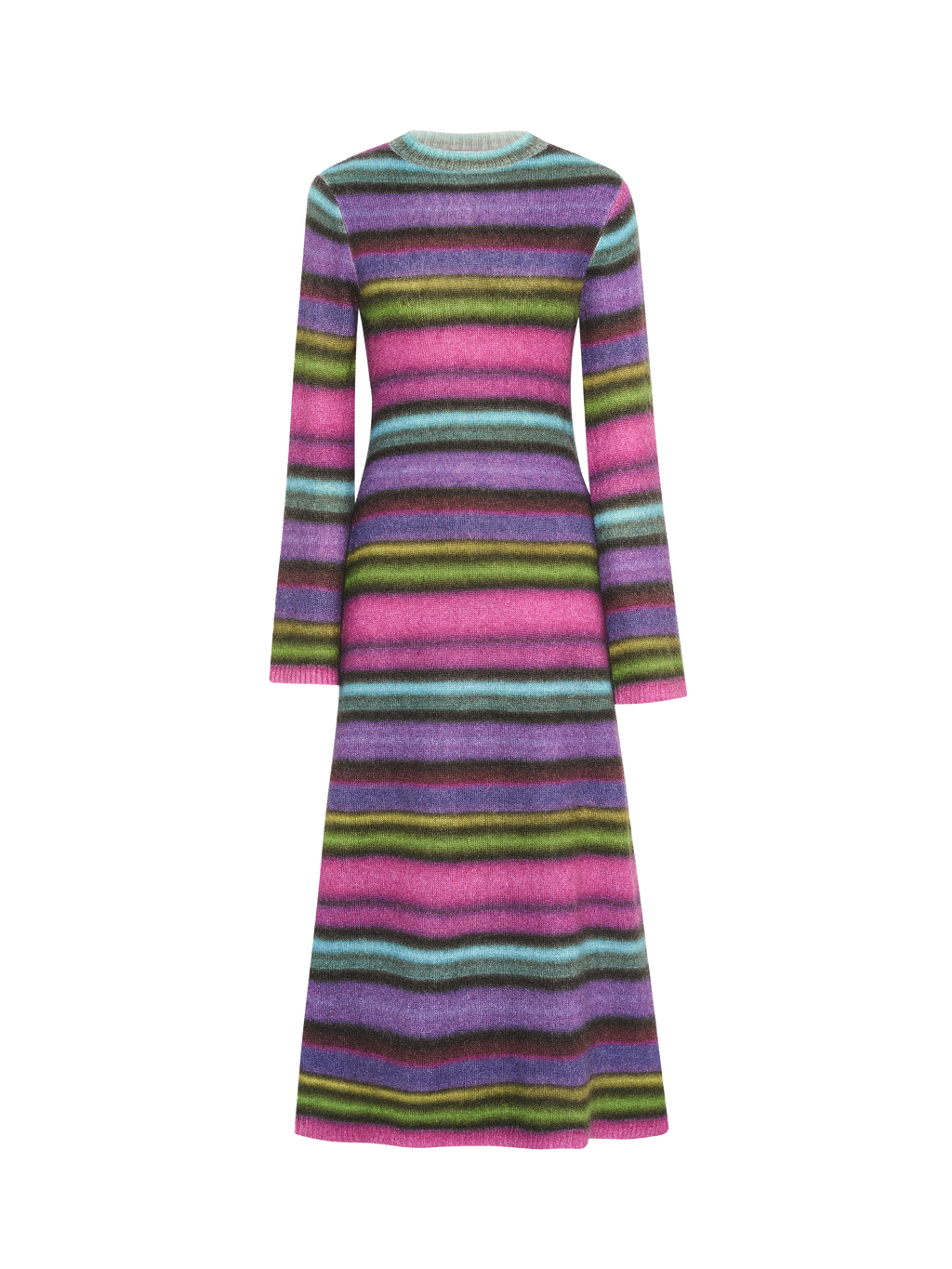 Colorful Striped Knit Dress