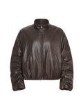 Giacca imbottita in pelle