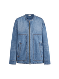 Oversized Quilted Denim Jacket