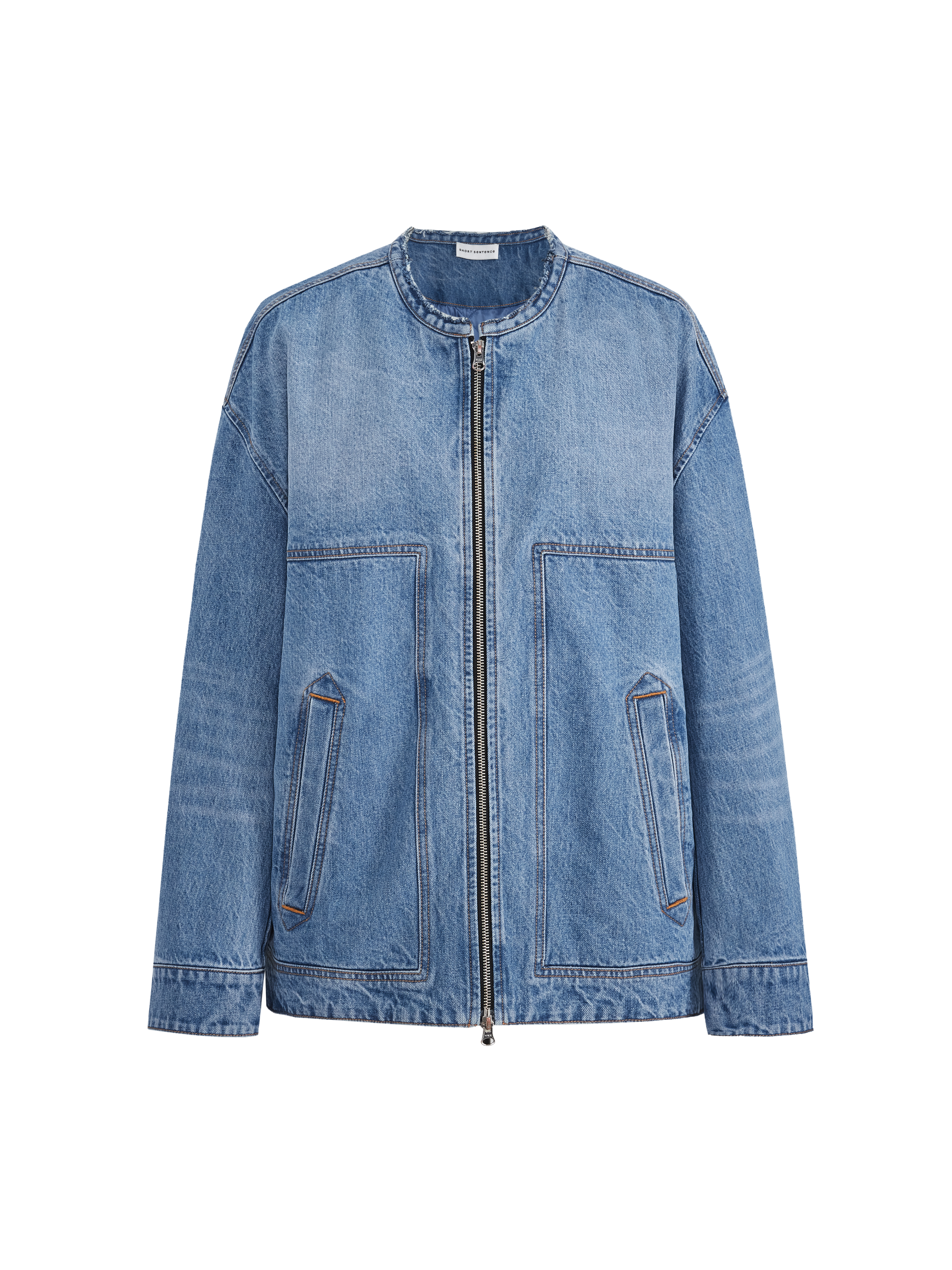 Oversized Quilted Denim Jacket