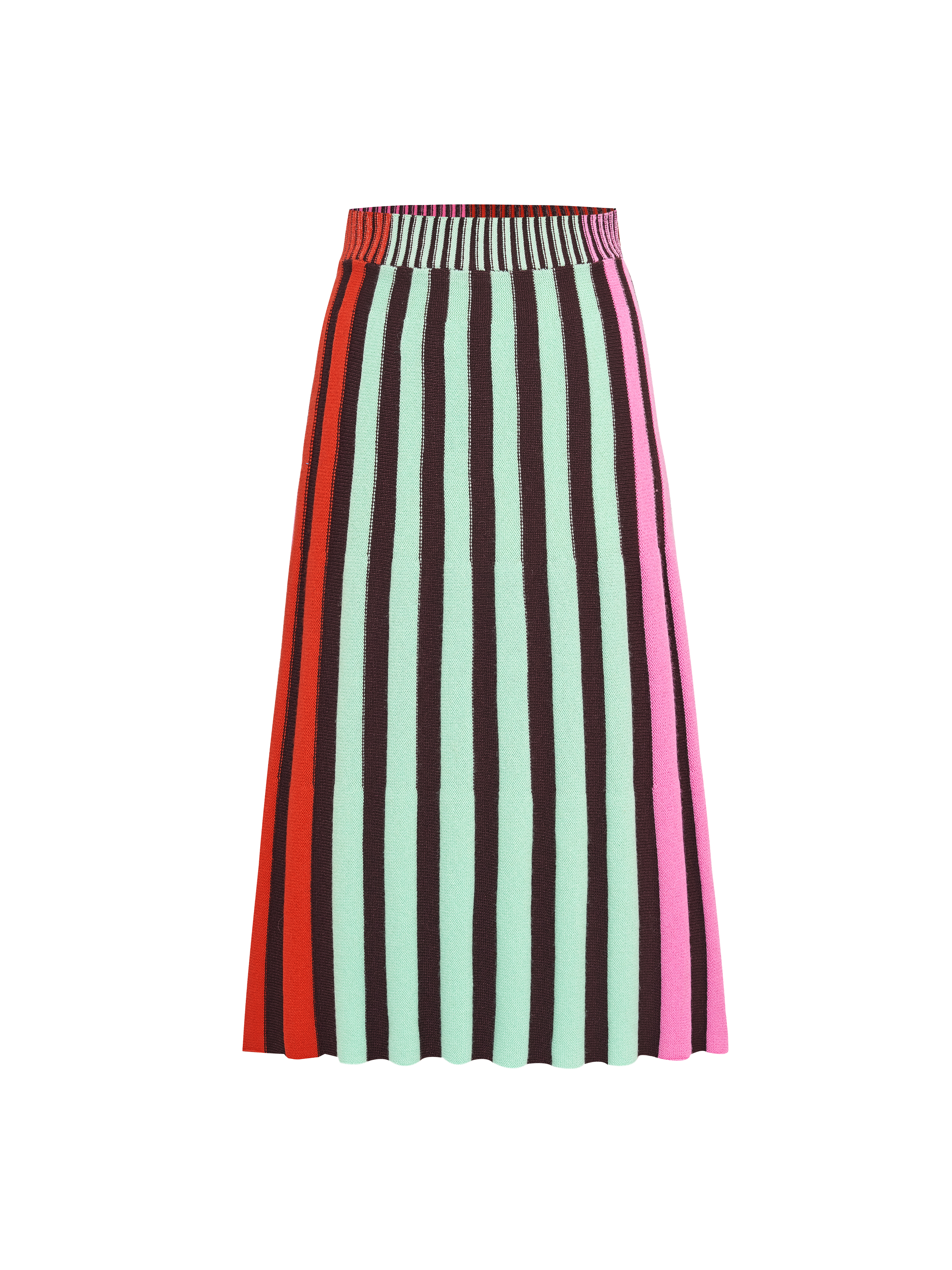 Vertical Striped Knit Skirt