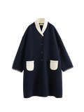 Knitted Lapel Double-Face Coat