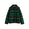Veste à revers rayée colorée