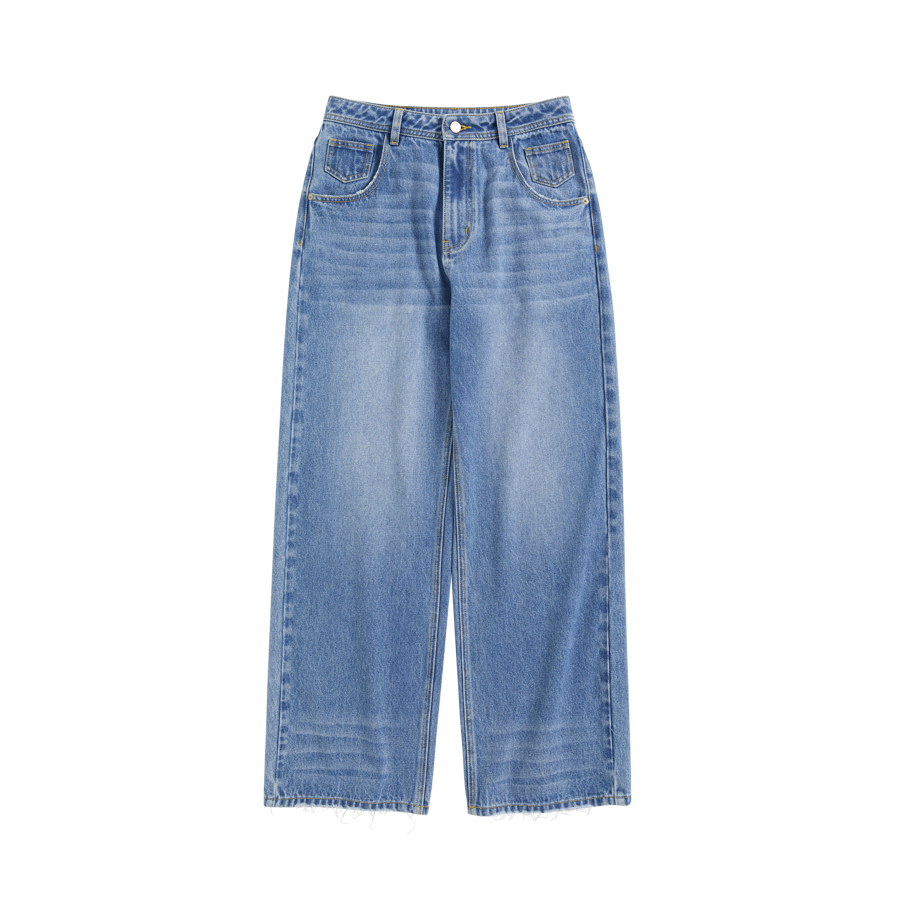 6-Pocket Mid-Rise Straight Jeans