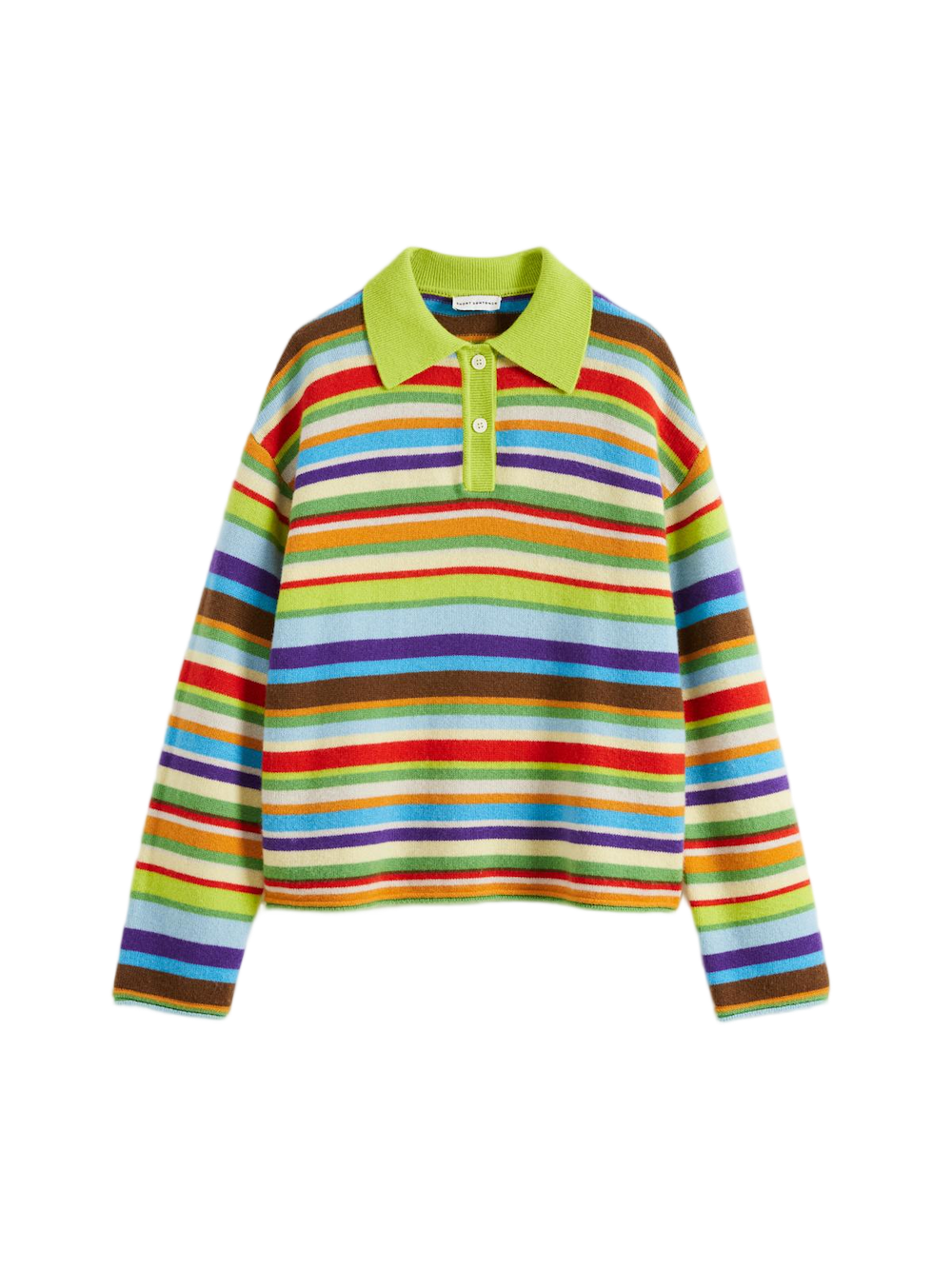 Maglione polo a righe arcobaleno